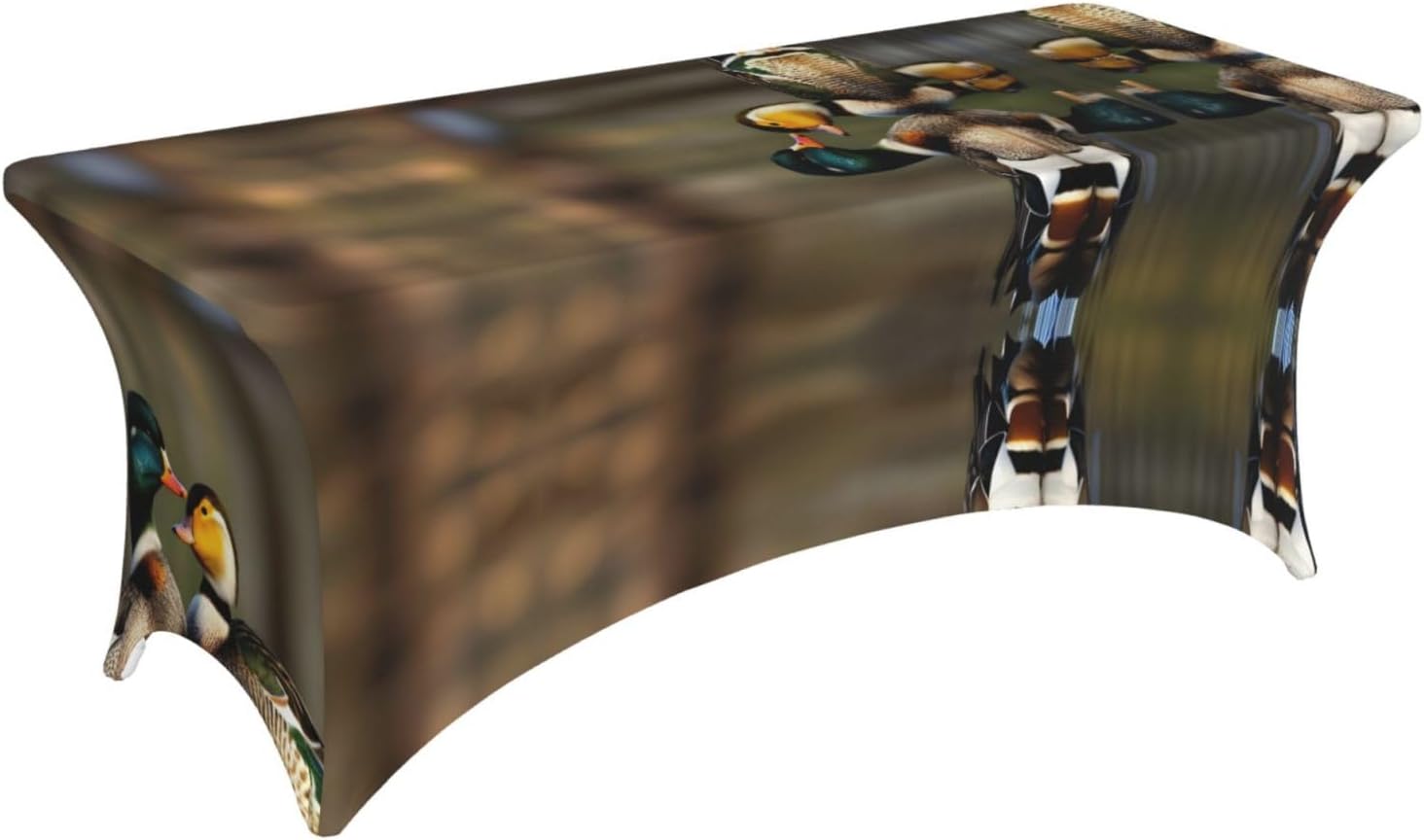 Mallard Ducks Print Table Cover Rectangular Tablecloth for 6-Foot Tables for Wedding Banquets Outdoor