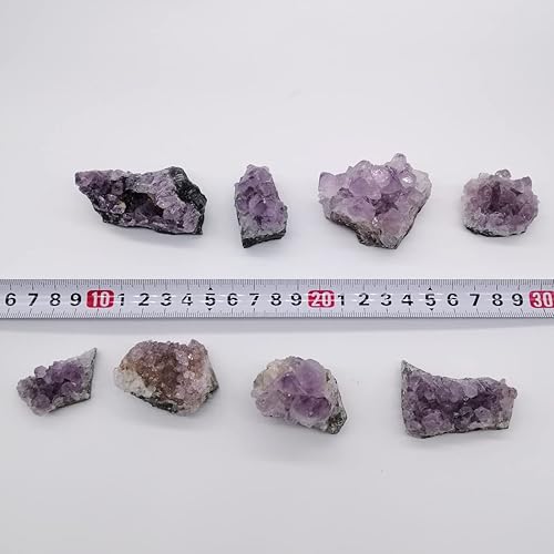 Miniatura 5 de Racimos de amatista cruda, geoda de amatista natural a granel, 1.1 libras, piedras preciosas y cristales, espécimen de piedra para brujería