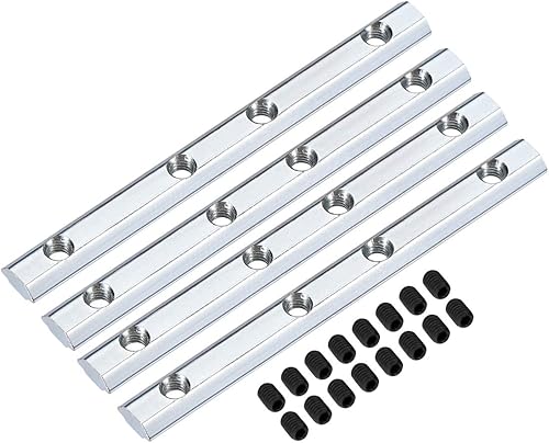uxcell Conector de línea recta, soporte de junta de 3.9 pulgadas con tornillos para perfil de extrusión de aluminio serie 2020 con ranura en T de