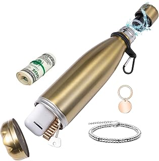 Diversion Safe Water Bottle – Insulated Stainless Steel Travel Bottle with Hidden Compartment for Cards, Keys, Cash, and Valuables - Insulated Bottle for Hot and Cold Drinks