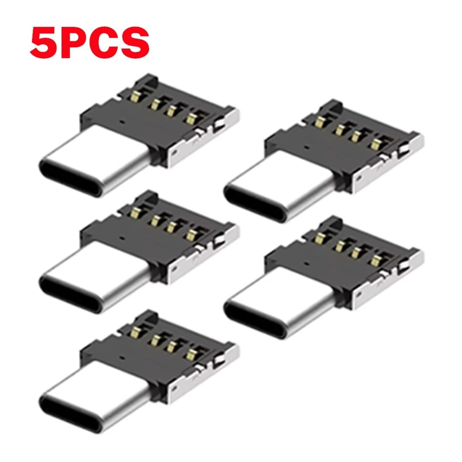 Adaptador OTG tipo C USB 2.0 conector hembra para MacBook Android (5 piezas)