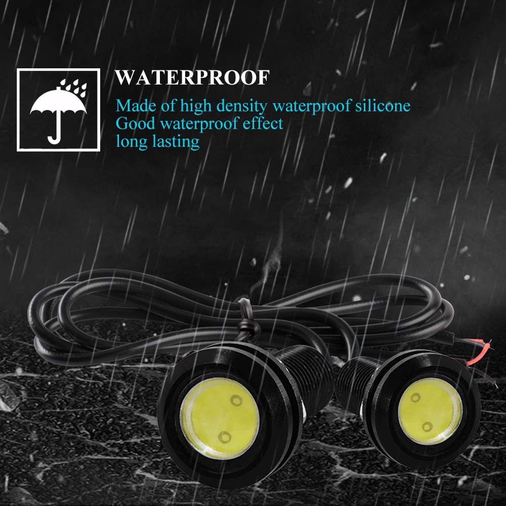 18mm Eagle Eye Led Lights High Power 9W White Daytime Running Light Car Motorcycle DRL (10pcs) image 5