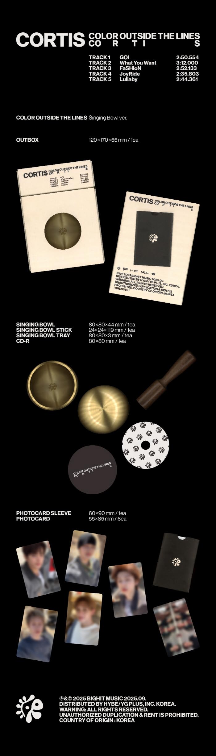 CORTIS COLOR OUTSIDE THE LINES 1st EP Album Singing Bowl Version