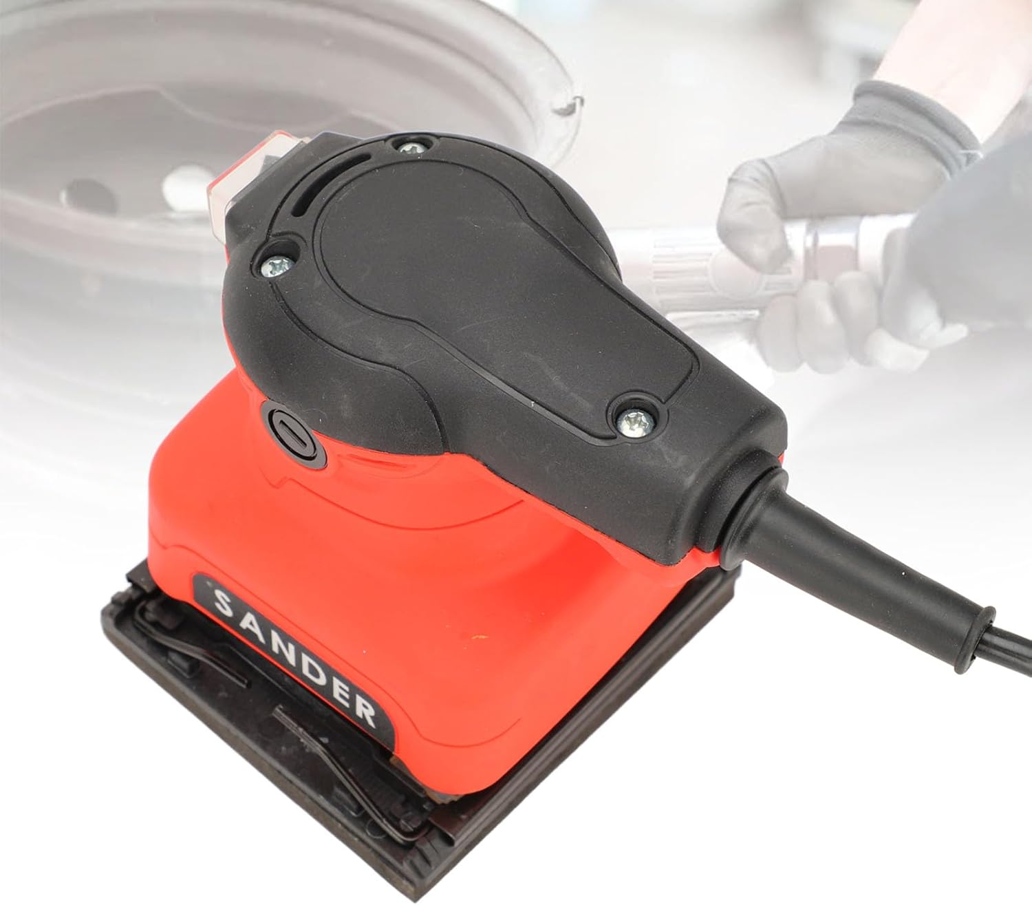 Small Sander Electric Power Sander, 180W 13500RPM Low Vibration, Compact Lightweight with Heat Dissipation for Wood Wall Stone