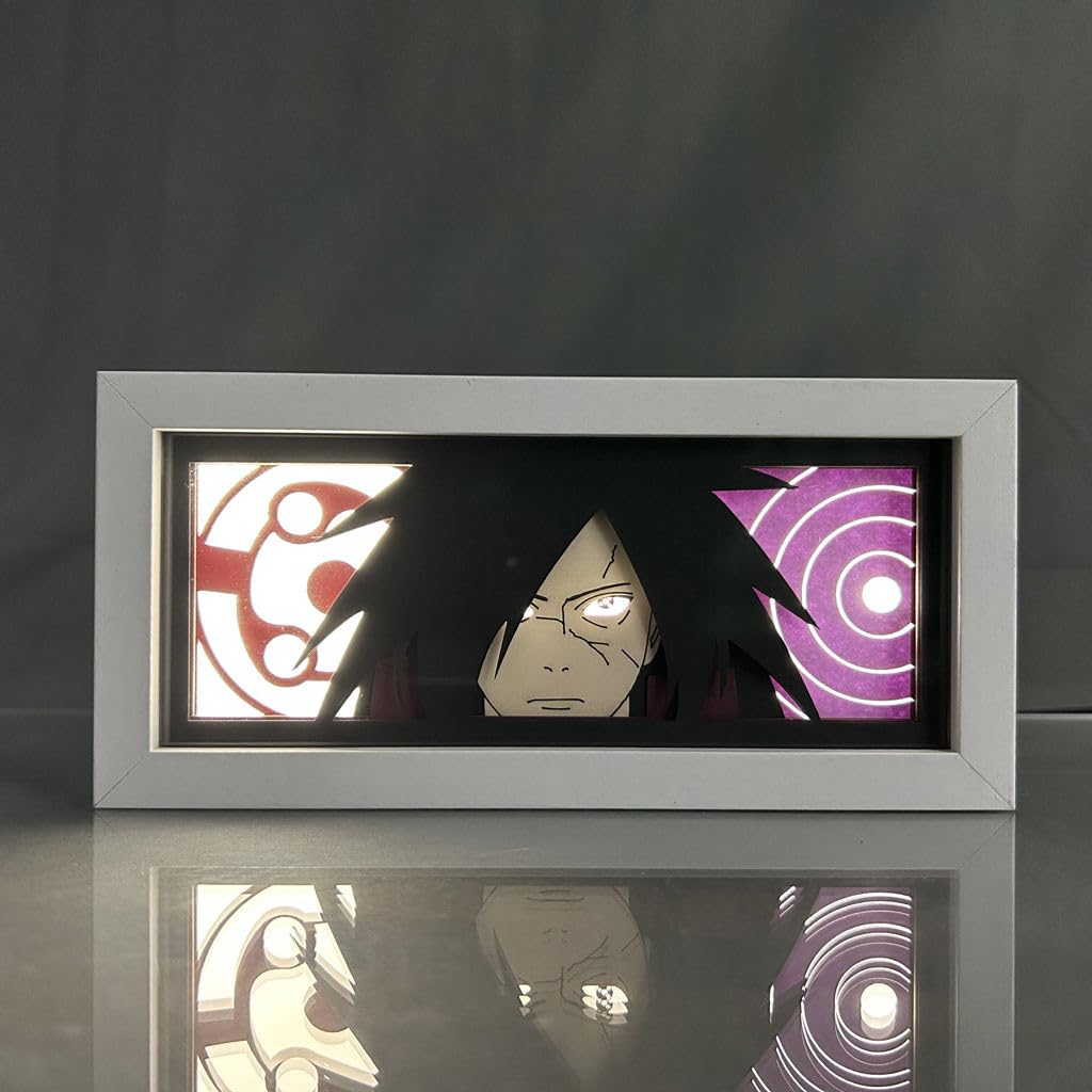 Hongjieya Anime Lamp Uchiha Madara Figure for RGB LED Light - 16-Color Changing Atmosphere Light for Bedroom Decor Gift