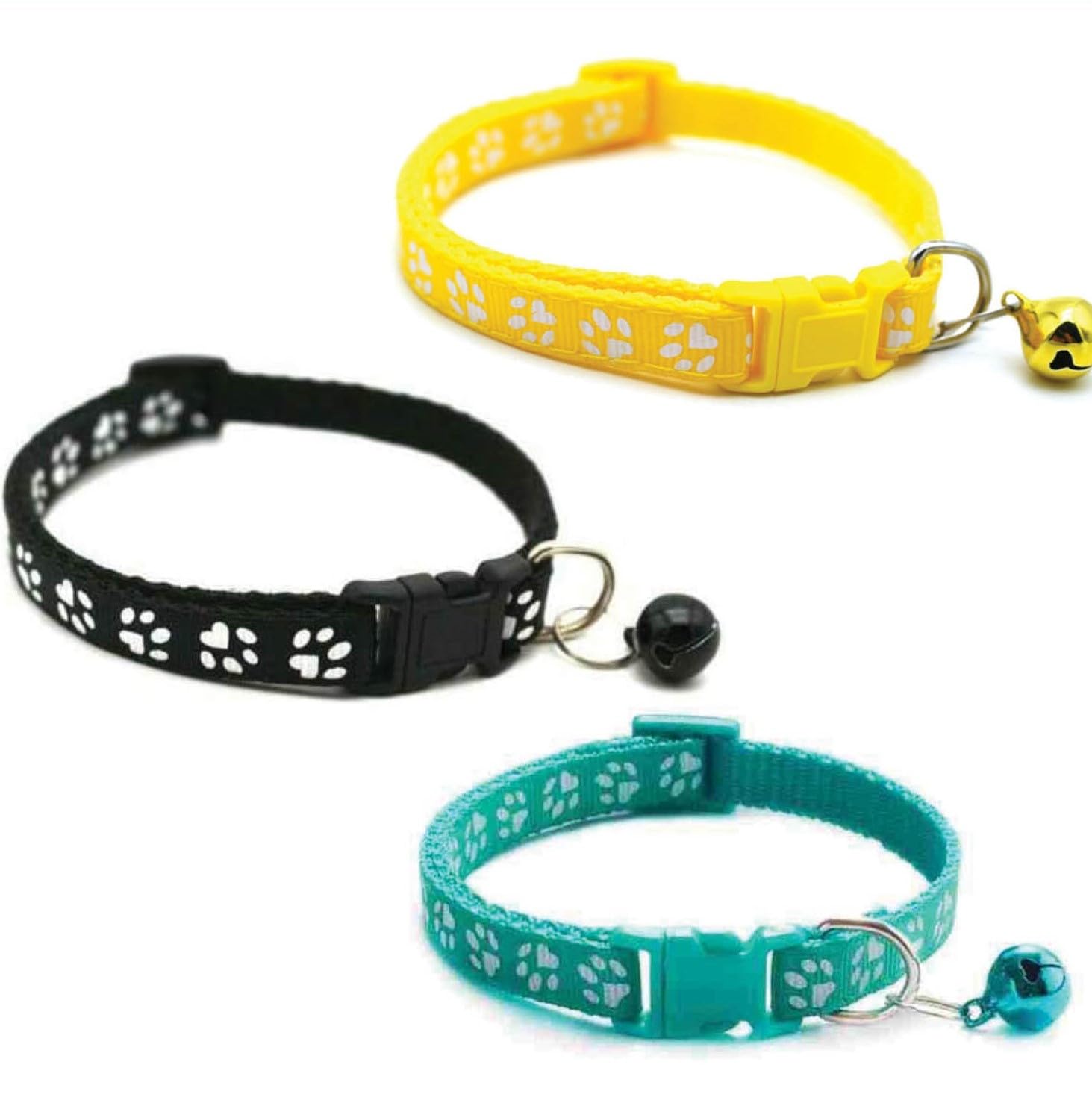 See full amazon price history chart for Litvibes Cat Collars Set of 3 with Bell,Kitten & Small Soft Adjustable Collar Safe,Solid Breakaway for Cats & Puppies,Cute Kitty Neckband with Paw Print- (Black,Yellow,Turquoise) Litvibes Cat Collars Set of 3 with Bell,Kitten & Small Soft Adjustable Collar Safe,Solid Breakaway for Cats & Puppies,Cute Kitty Neckband with Paw Print- (Black,Yellow,Turquoise) (B0CXVR9SFR) Amazon Price History, Amazon Price Tracker