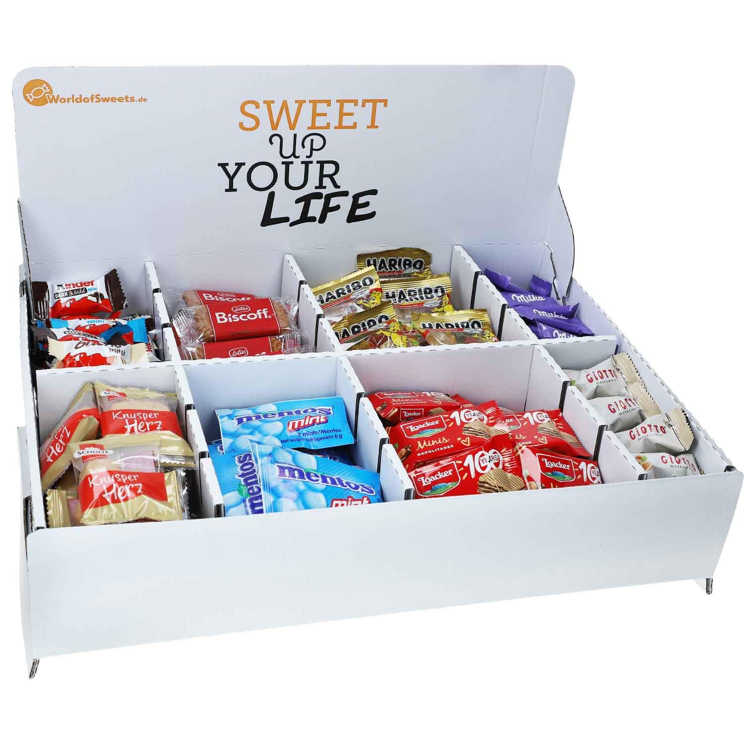 World of Sweets Office-Box – Süßigkeiten und Snacks für Büro, Empfang und Kaffeepause – Süßigkeiten-Box mit beliebten Marken
