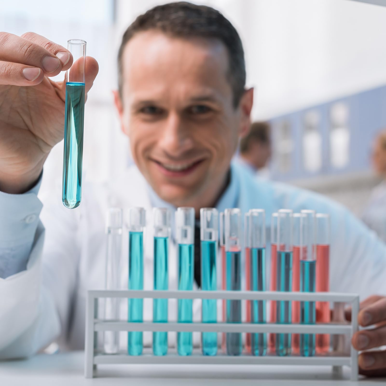 Thyle 100 provette in vetro con tappo trasparente in sughero, fondo rotondo, per test di laboratorio, tamponi per alcol, contenitori per piante, esperimenti scientifici, caramelle, bomboniere (20 x