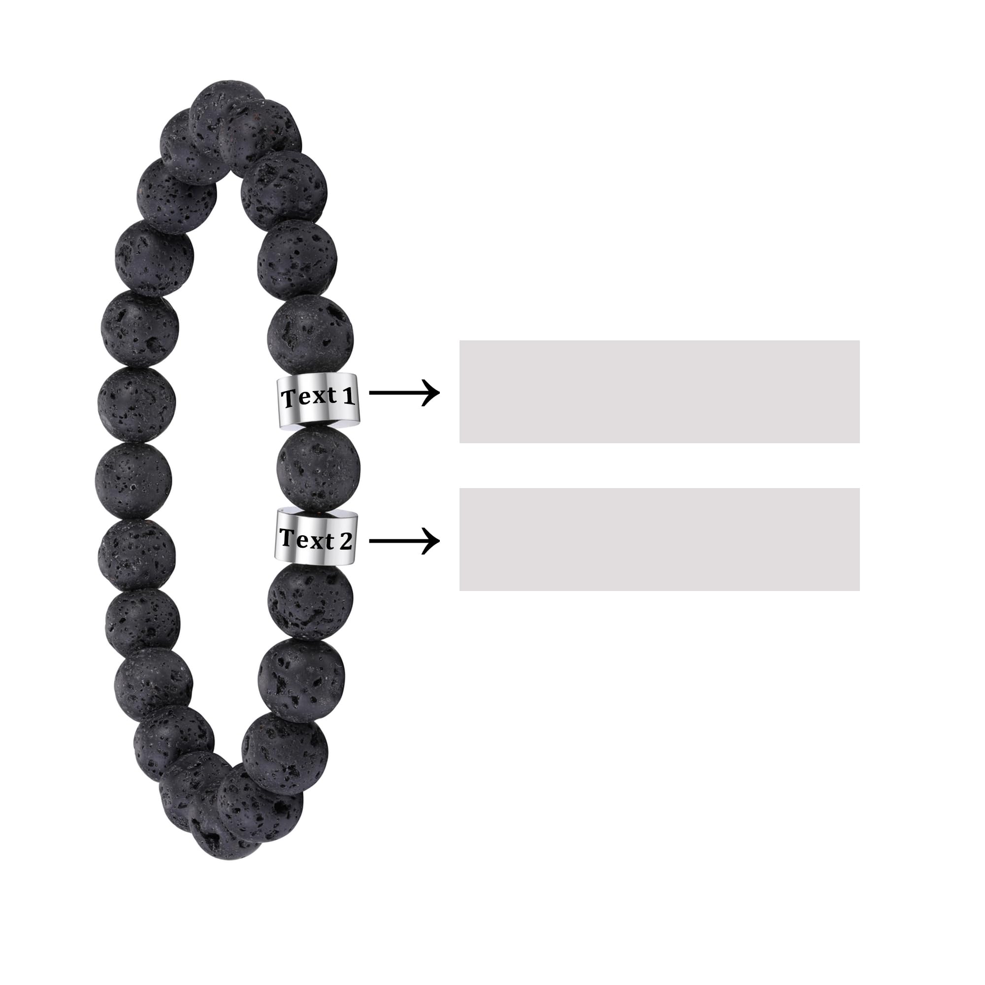 YDYDTTKD Herren-Armband mit individueller Gravur, 1–5 Namensperlen, Kristall-Edelstein-Armband, personalisierte Geschenke für Männer, Vater, Vatertag, Freund, Ehemann, Geburtstag, Weihnachten,