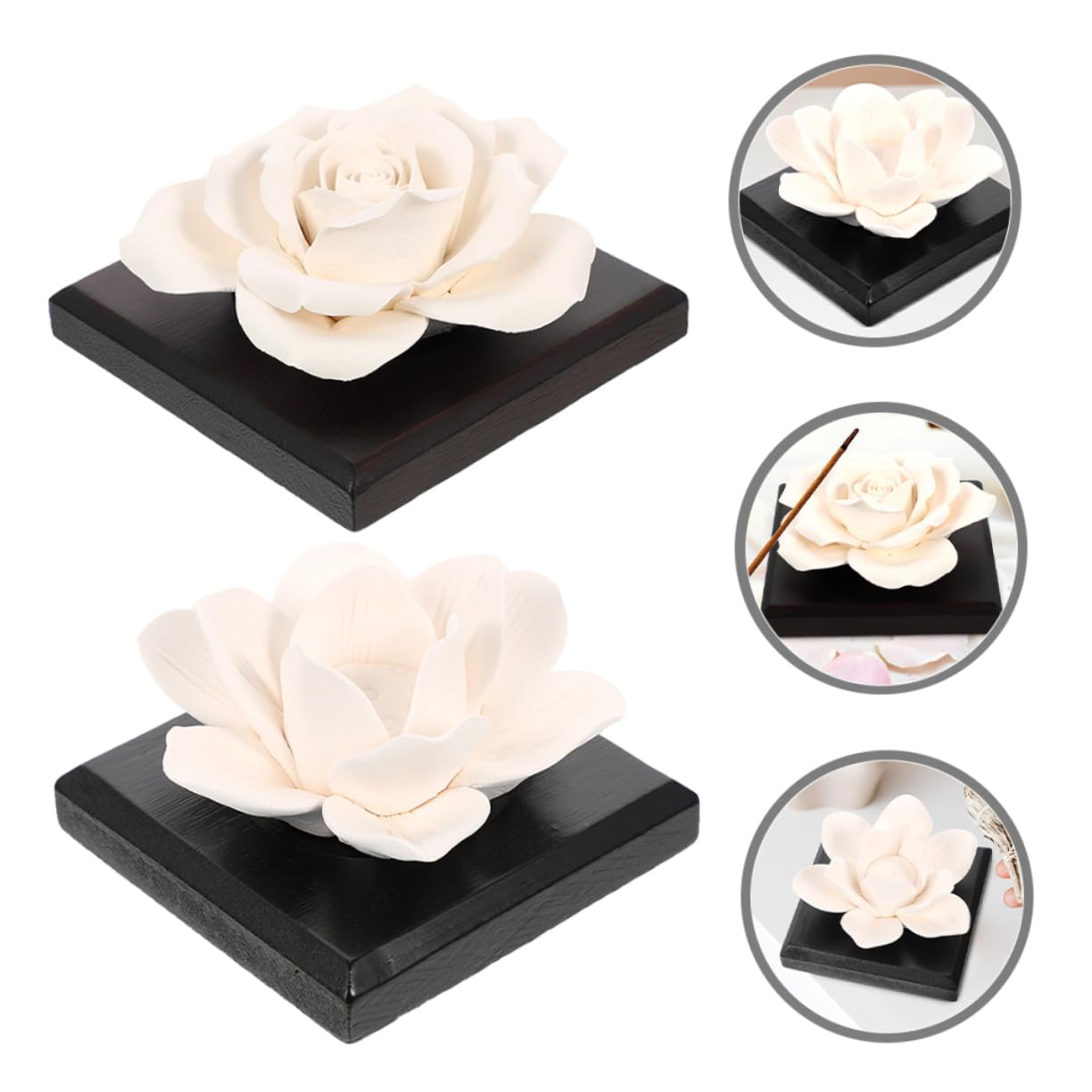 Gadpiparty Diffusore Profumatore in Ceramica 2 Pezzi per Auto e Casa | Adatto a Essenze e Profumo, Diffusione Stabile, Uso Semplice, Formato Mini per Scrivania e Ambienti Interni