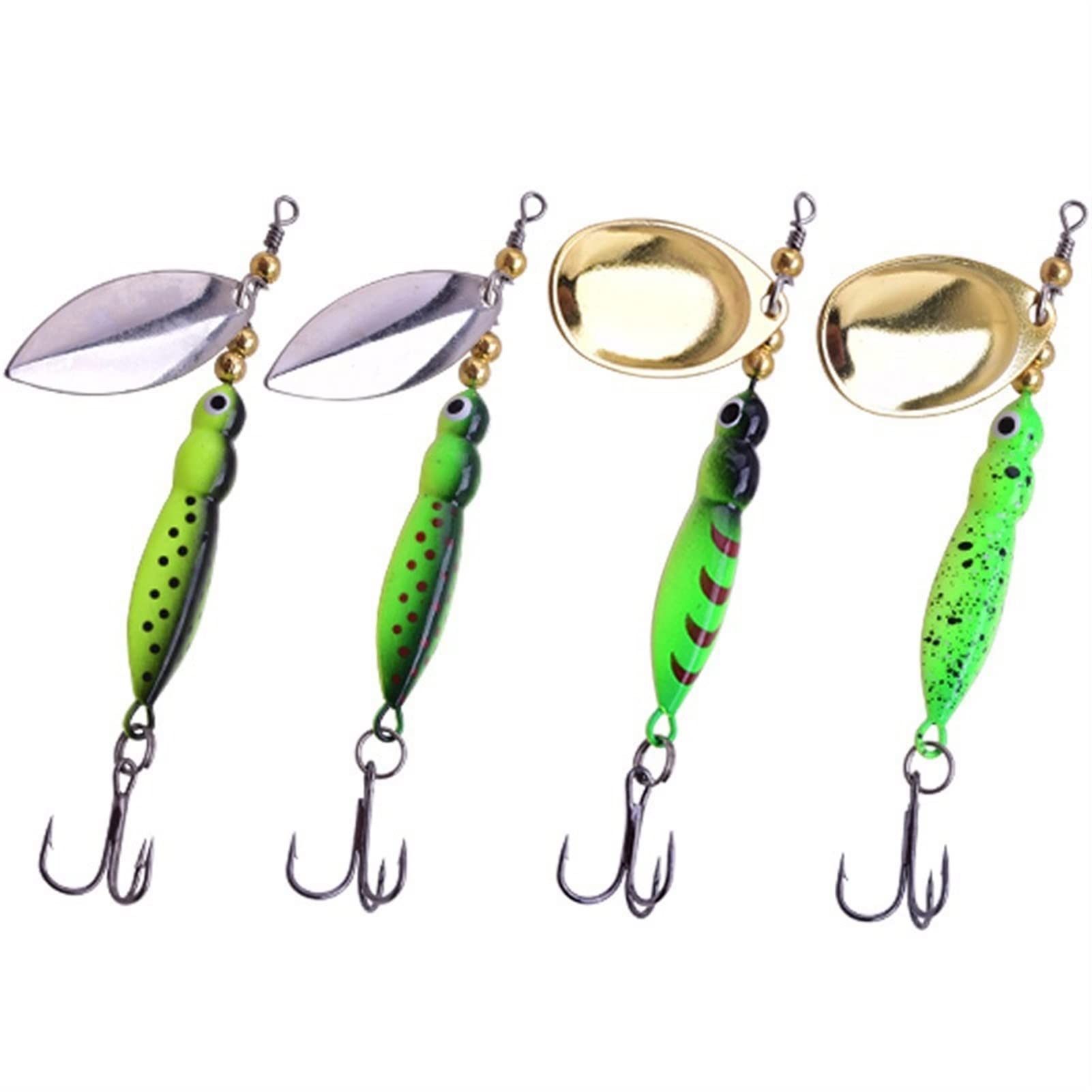10 sztuk 7 cm 14g Świetliste błystki obrotowe Z metalowym cekinem Kotwica wiolinowa Przynęty wędkarskie z obrotową łyżką Przynęta kompozytowa z dużymi ustami Wędkarstwo na okonie