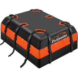 Equipaje En El Techo Del Auto Fivklemnz Bolsa de techo de coche, portador de carga impermeable en la azotea con alfombrilla antideslizante + 10 correas reforzadas + 6 ganchos para puertas, apto para todos los vehículos consin