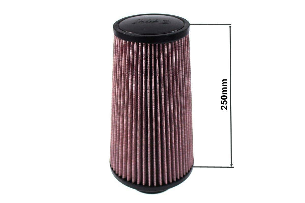 Cone Air Filter Car H:250MM OTW:60-77MM PURPLE For Passenger Cars and Utility Vehicles E-7831 Replacement Part Original