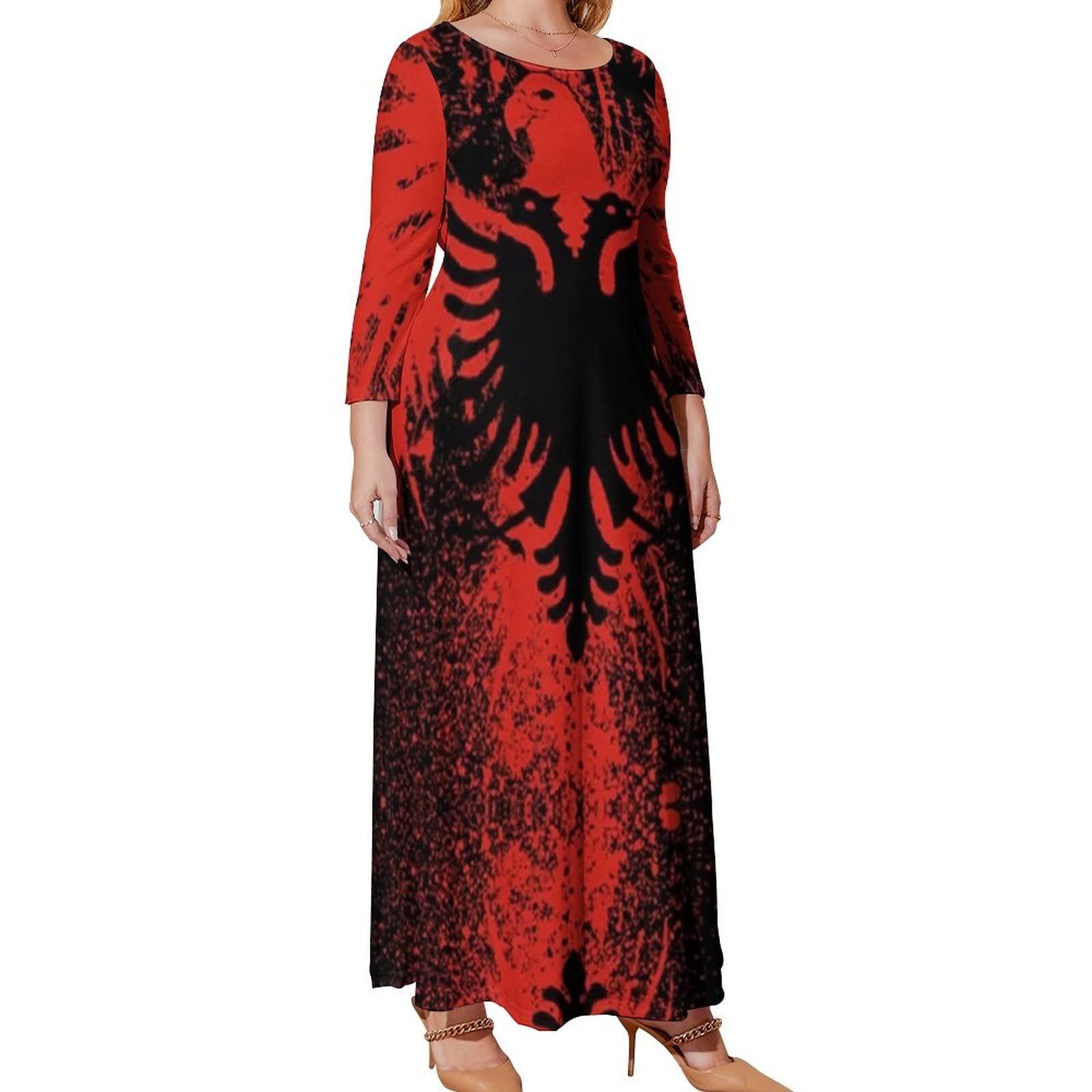 Amazon.com: Fattyeery Elegant Casual Long Dress Albanian Flag Girls Summer  Sunshine Beach Skirts for Womens 2XL : Clothing, Shoes & Jewelry