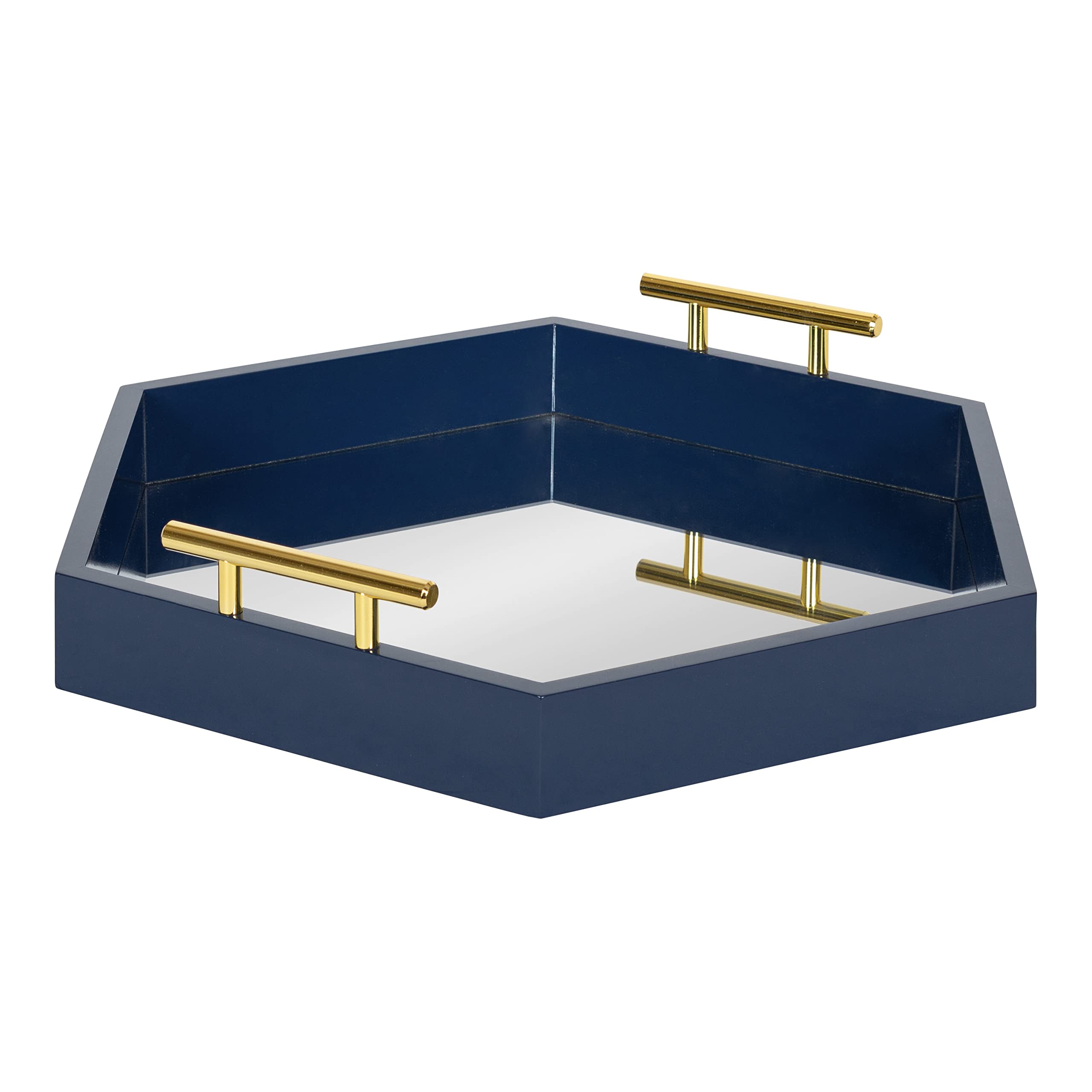 Amazon｜Kate and Laurel リプトン モダン 六角形 ミラー付きトレイ 18  