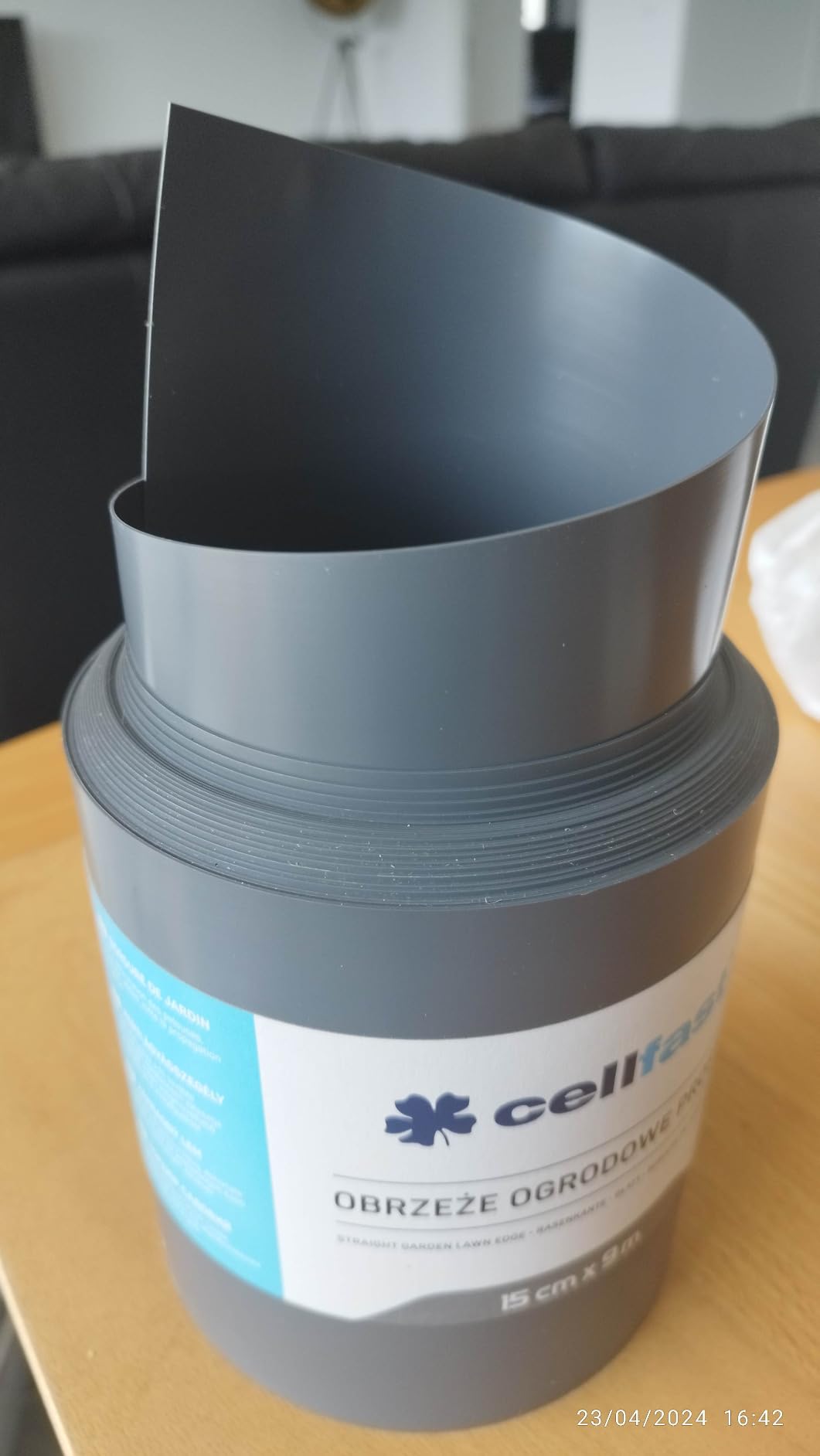 Cellfast Bordure De Pelouse Ondulée - En Plastique Graphite - 15 Cm X 9 M