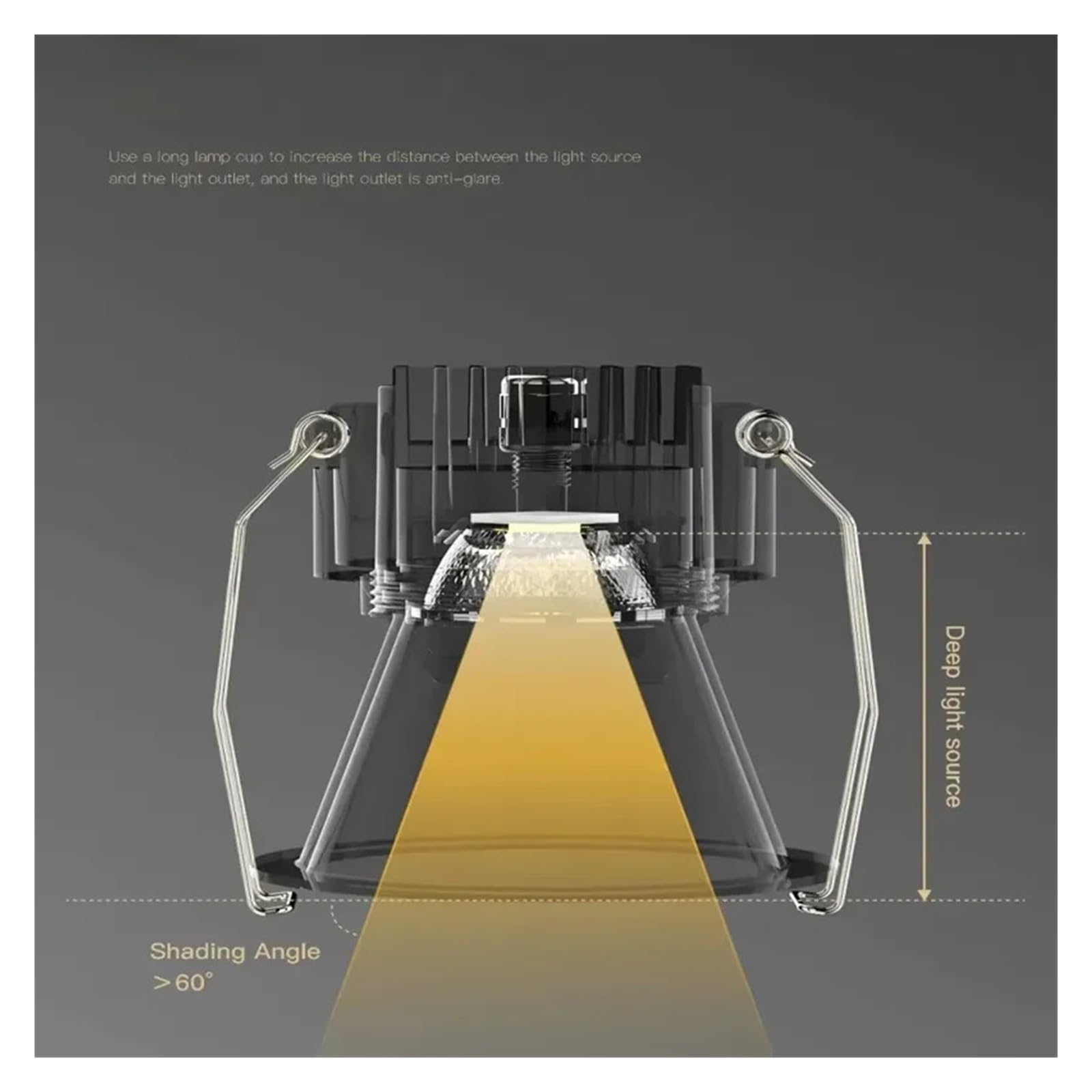 Genérico zhuguiming Foco LED de arco empotrable impermeable IP65 for baño, cocina, dormitorio, pasillo, sala estar, iluminación decorativa, 110 V/220 V(Cold White 6000K,1_24W)