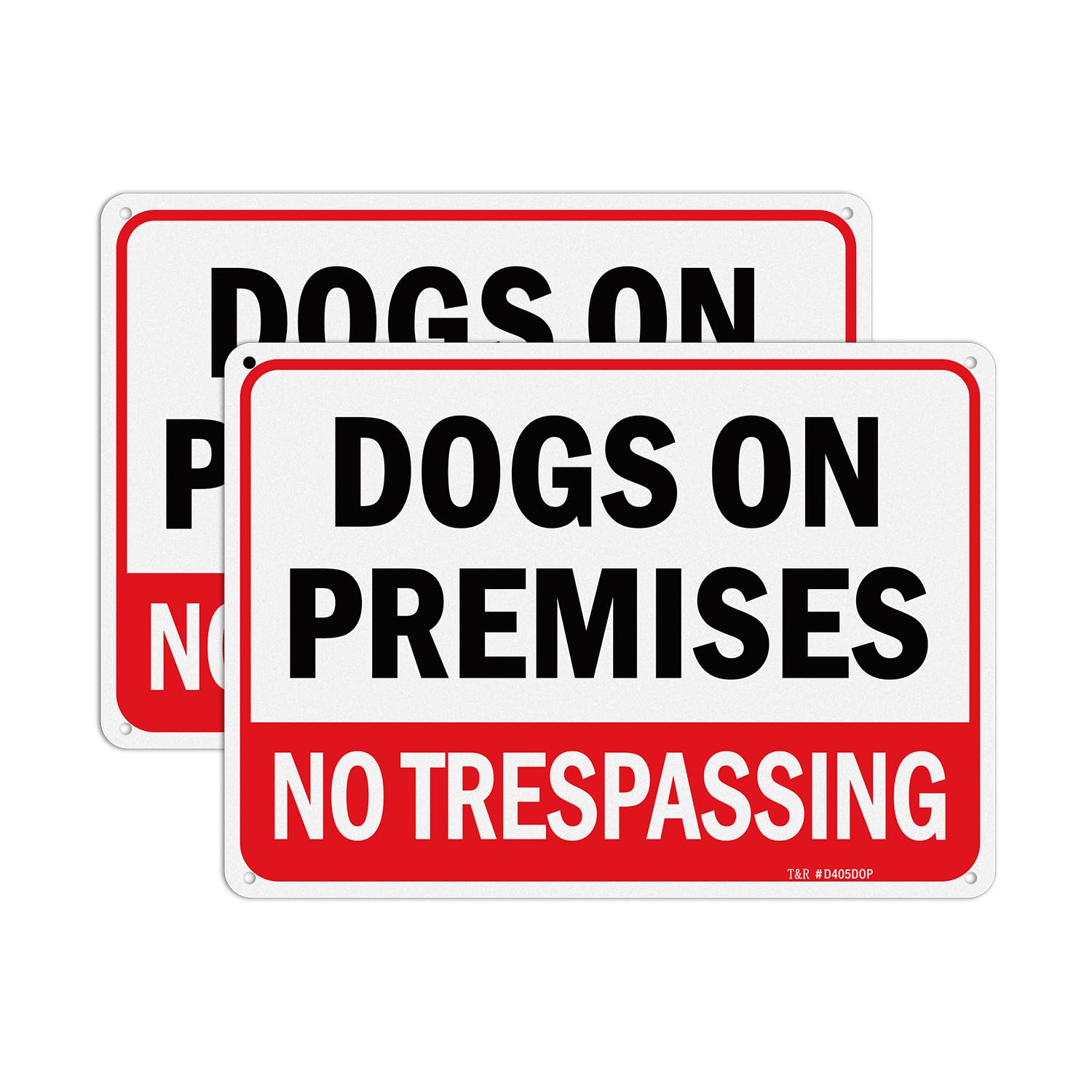Lot De 2 Panneaux « No Dog Fouling » - 30,5 X 30,5 Cm - Avec