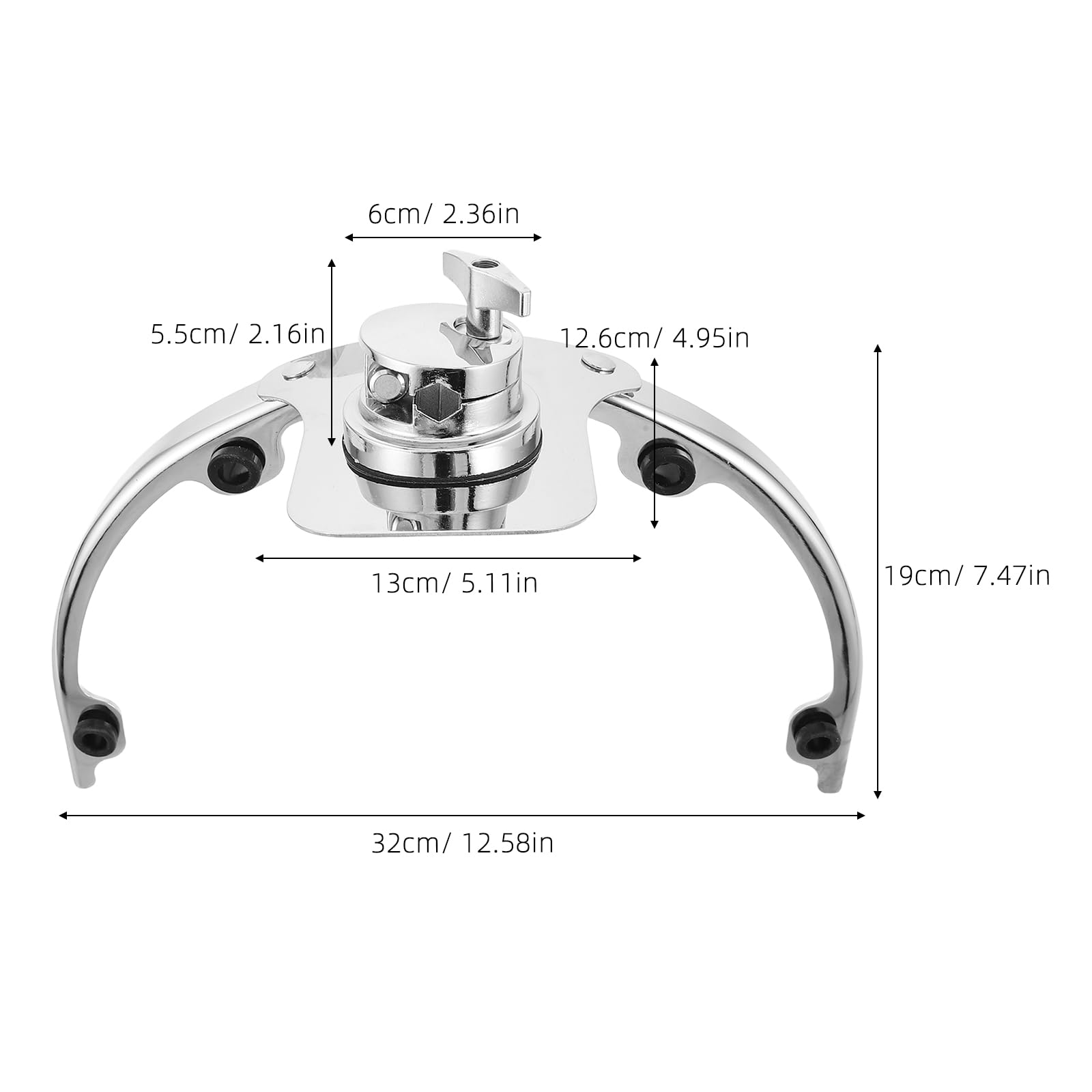 Metalowy Tom Drum Hanger Mount Cali Lug z Wzmocnioną Śrubową Bazą Stabilny Uchwyt Do Wiszącego Tom Drum Profesjonalny Akcesorium Perkusyjne Do Studia i Praktyki