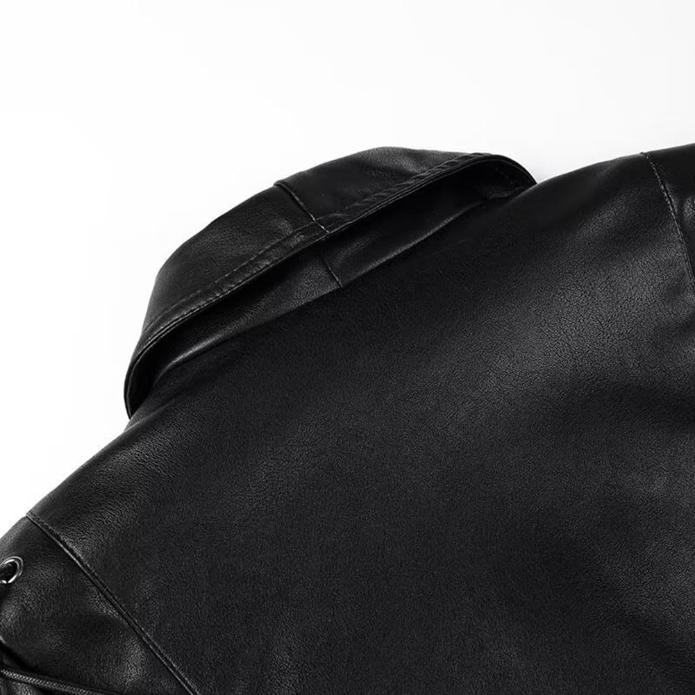 Veste en cuir synthétique pour femme, manches longues à lacets pour manteau de moto, vêtements d'extérieur décontractés pour l'automne et l'hiver, veste de motard en polyuréthane marron