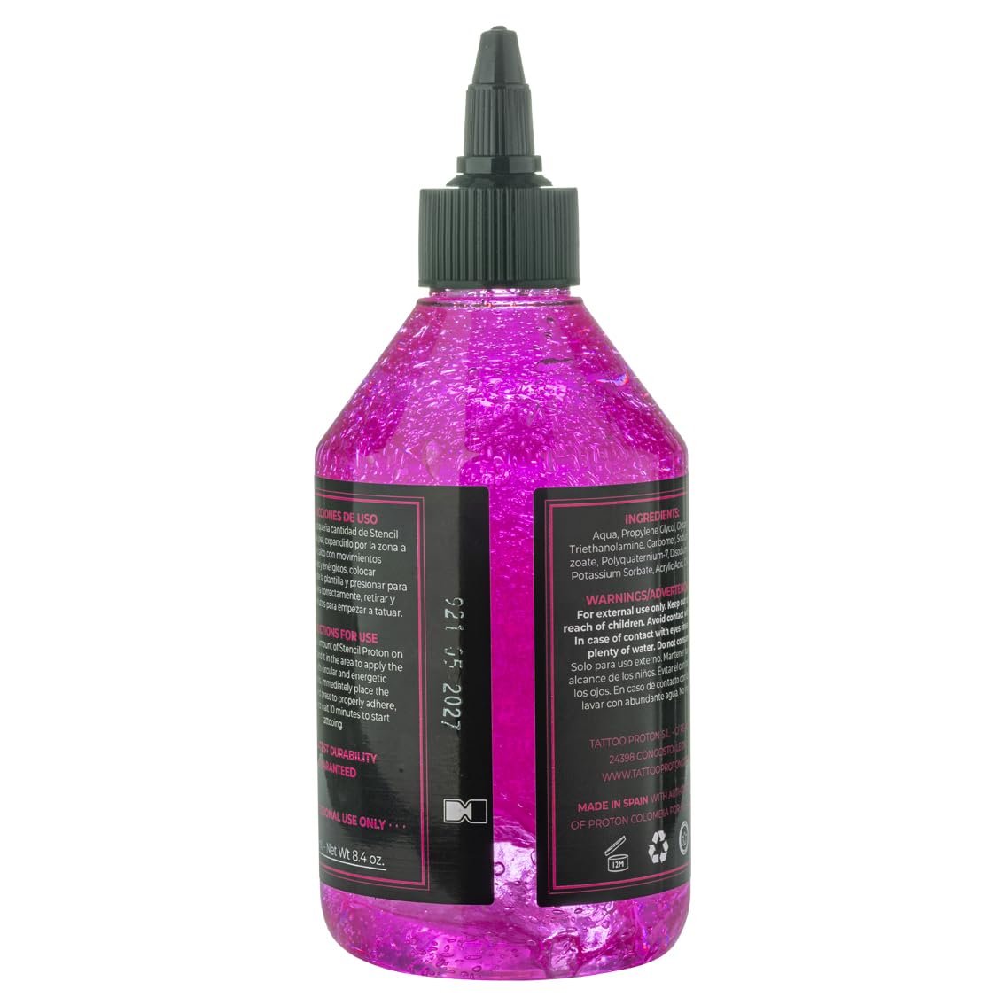 Proton Professional Stencil Primer Pink - 250ml / 8.5 Oz Extreme Tattoo Stencil, 250 ml (Pack of 1) - Image 2