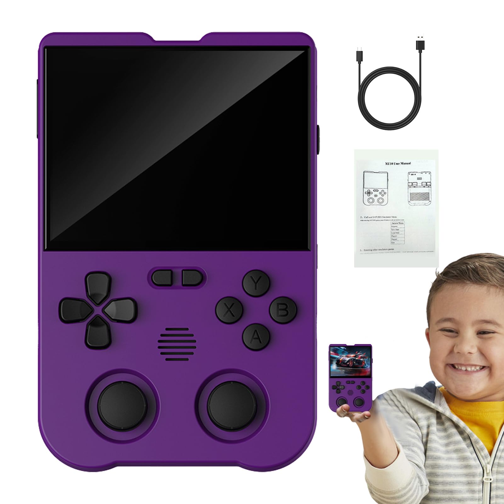AALLYN Handheld Game Console | 3000mAh Battery Retro Video Games - 3.5 Inch Touchscreen, Game Consoles for Handheld Game Lovers, Supports Multiple Emulators, Christmas Birthday Presents [video game]