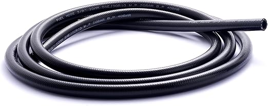 KDP NBR Fuel Line Hose 3/8"(10MM) 10FT Push on Oil Hose,8MM ID 15.9MM OD 3MM WALL 1-ply Nylon Reinforced SAE J30R10 07 Standard