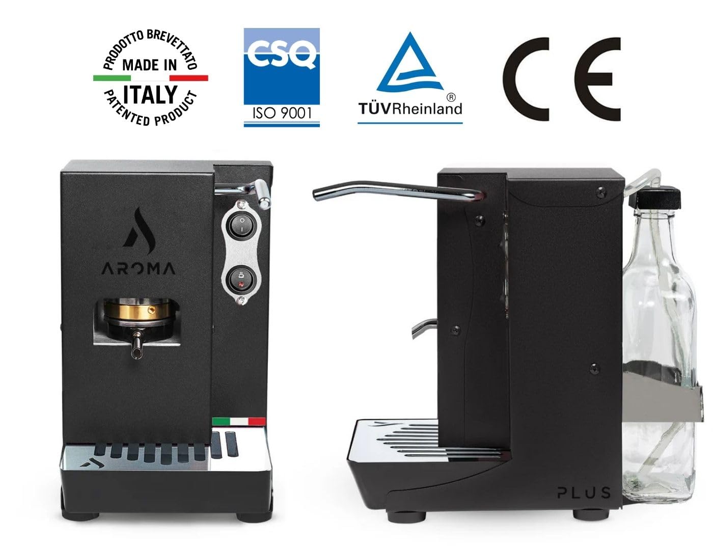 Aroma Plus ESE 44 Machine à expresso à dosettes Noir