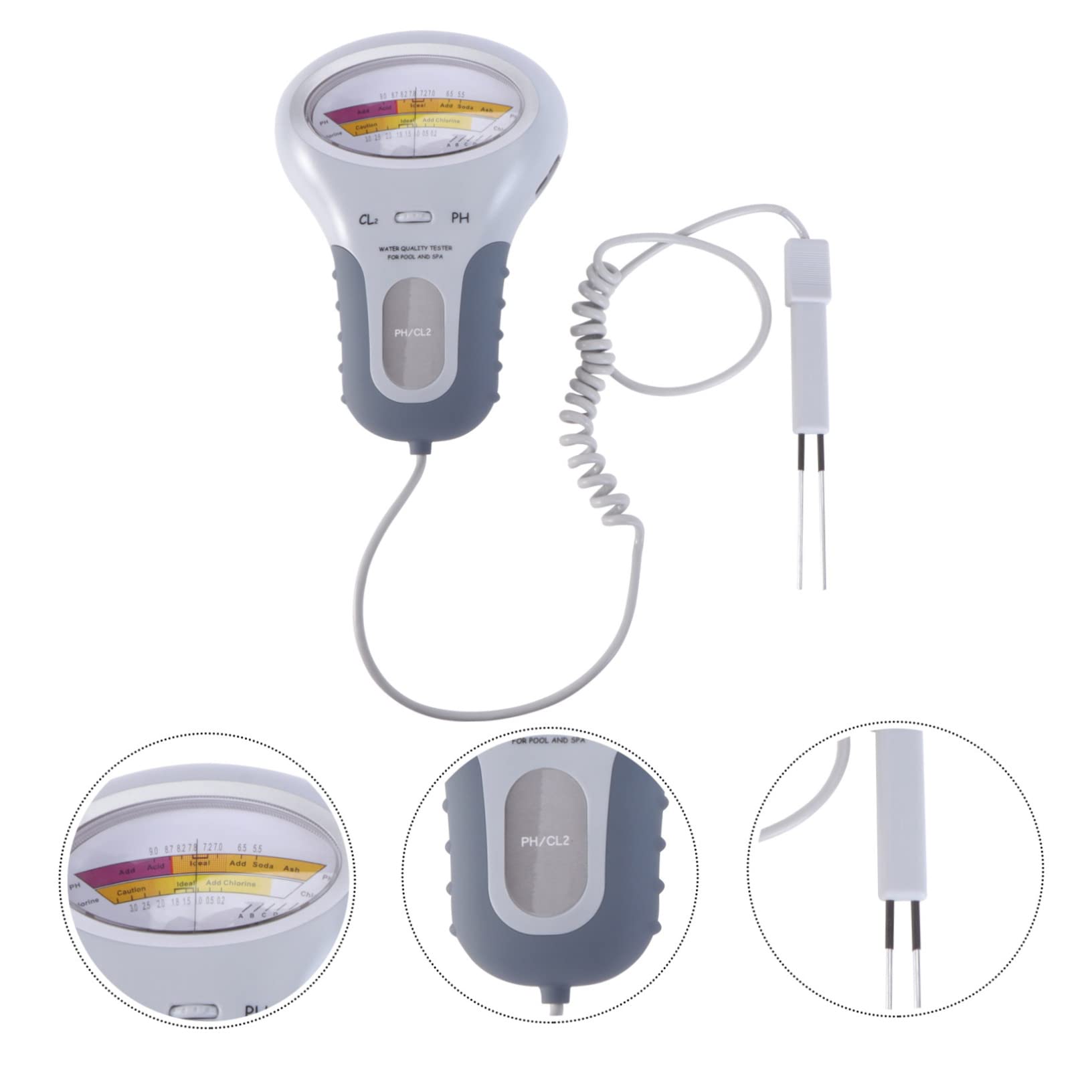 Medidor de Ph Digital para Piscina y Spa, Plástico Blanco