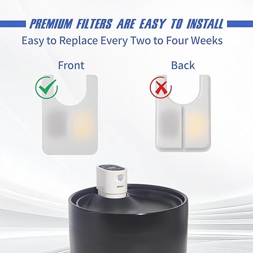 Miniatura 3 de Fuente de agua de cerámica para gatos, dispensador automático de agua para mascotas, filtros de fuente de bebida para mascotas, 16 unidades