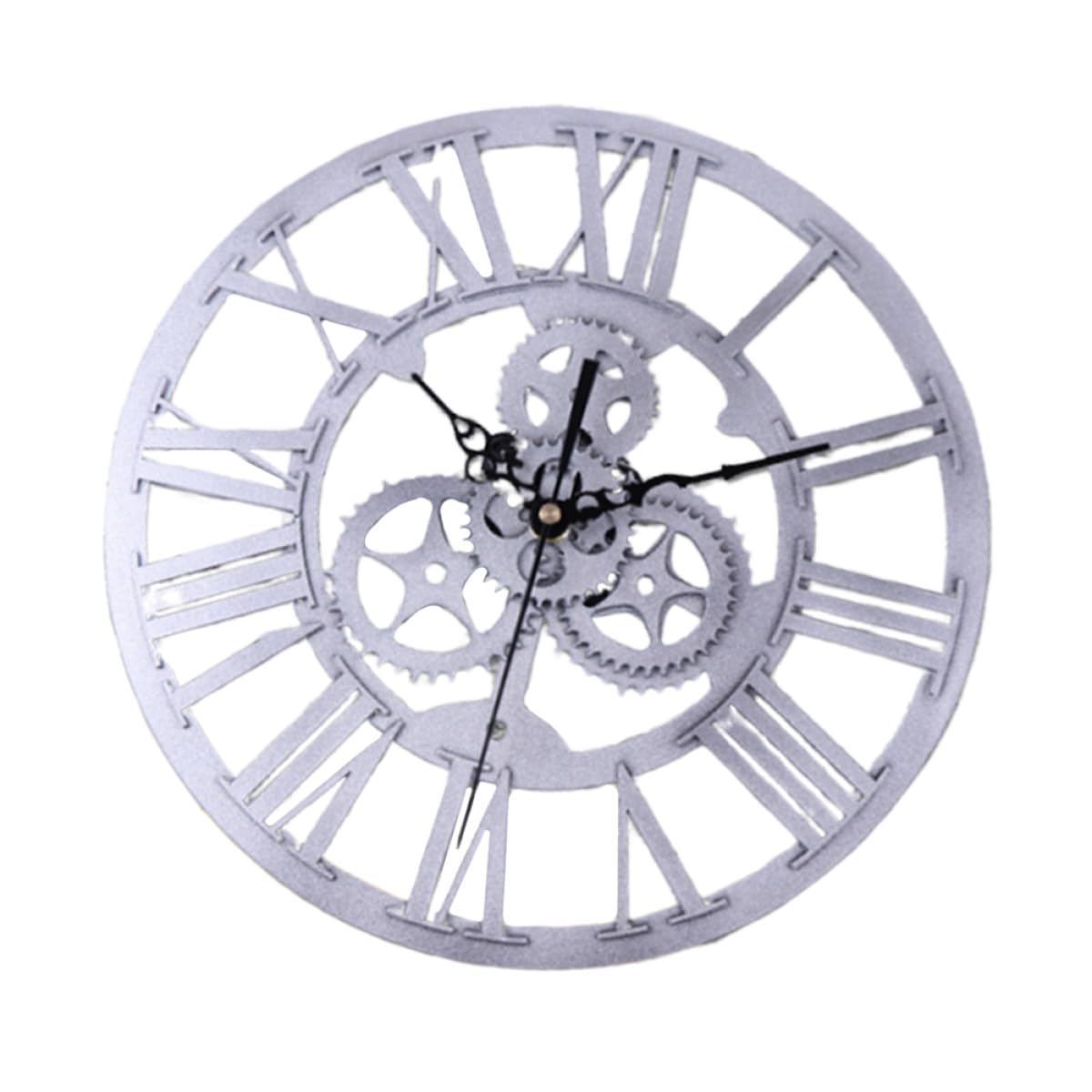 Horloge murale rétro bois argenté : finie la décoration murale vide