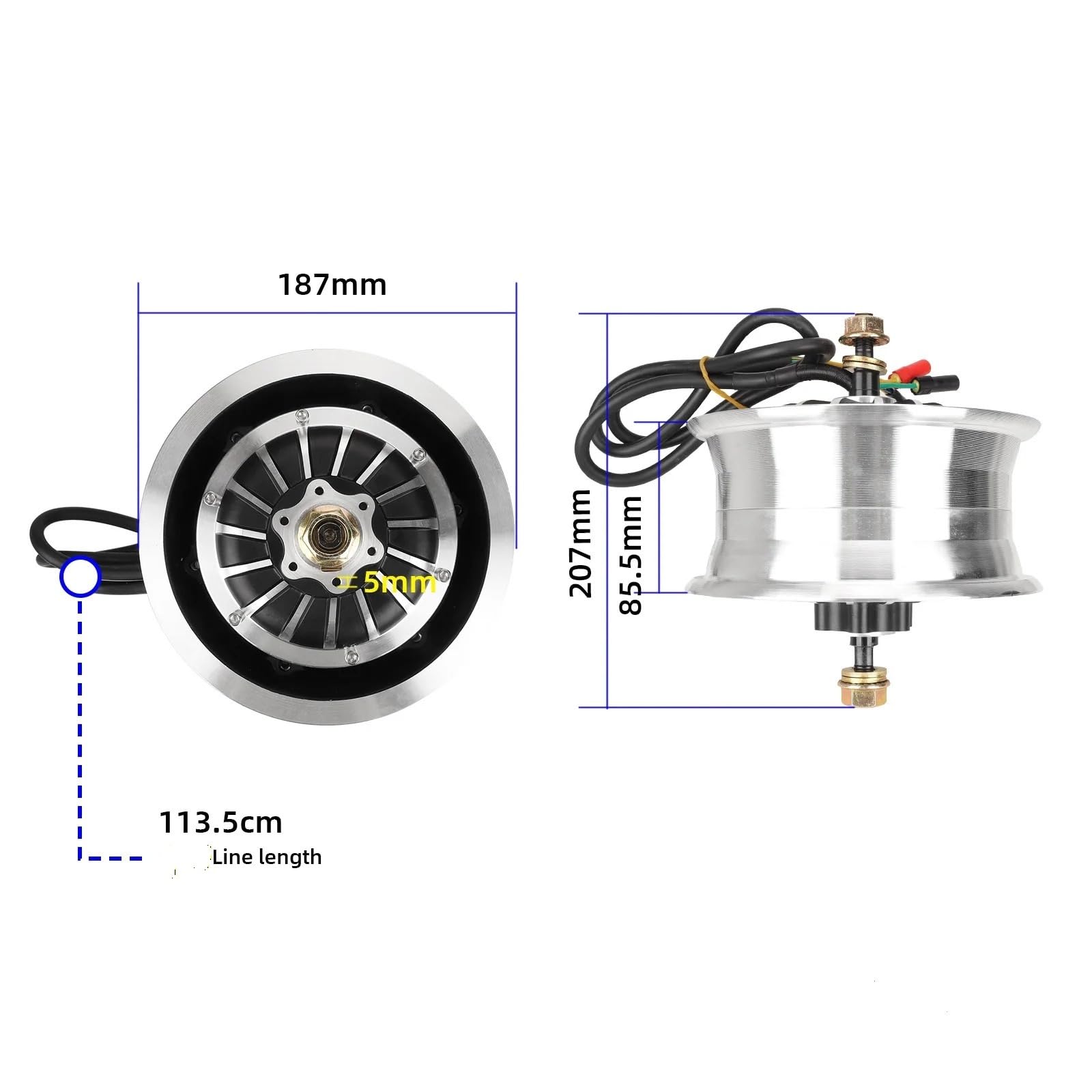 Générique Compatible avec Les Composants de Remplacement de Scooter électrique de Moteur de Roue arrière sans balais KuKirin G4 Max