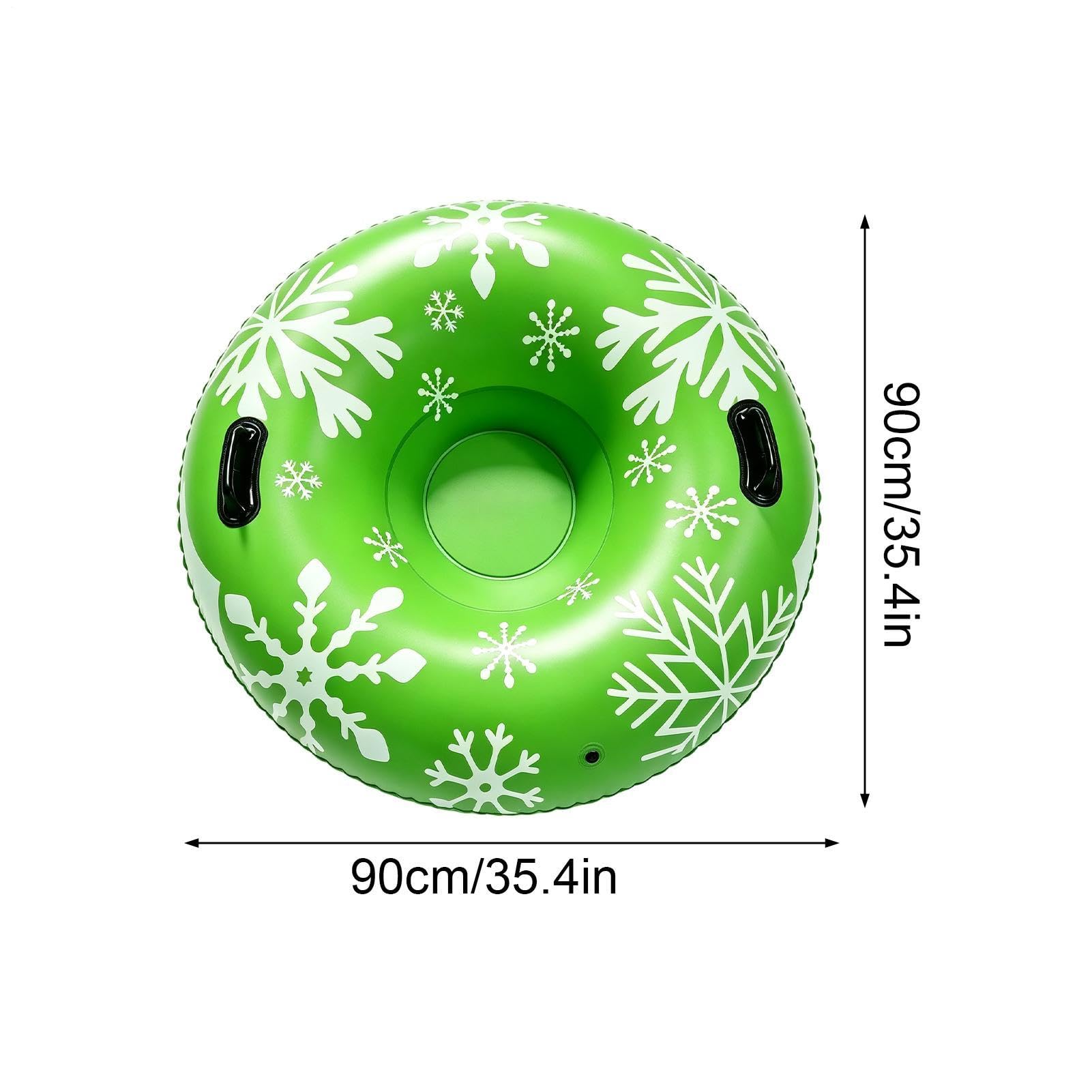 Tubo Da Neve Ciambella Da Slittino In PVC 90 X 90 Cm | Tubo Invernale Gonfiabile Regalo di Natale per Bambini Bambine Uomini Donne Sci Lago Fiume Ghiacciato Outdoor