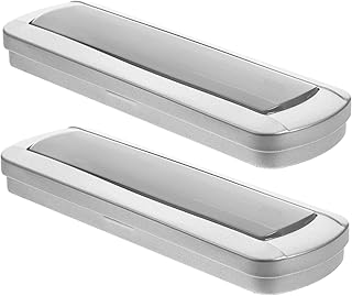 Metal Container with Lid 2pcs Boxes Metal Pencil Case Pen Case with Cover Storage Pen Case UV Pen Case Tinplate Tin Box Metal Silver Metal Container