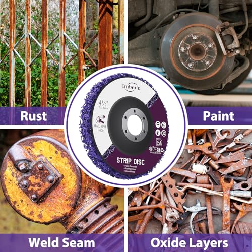 5PCS Strip Discs for Angle Grinder Paint Scraper Rust Remover for Metal,115mm Paint Stripper Abrasive Wheel Surface Polish Clean Tool 4 5PCS Strip Discs for Angle Grinder Paint Scraper Rust Remover for Metal,115mm Paint Stripper Abrasive Wheel Surface Polish Clean Tool - Image 4