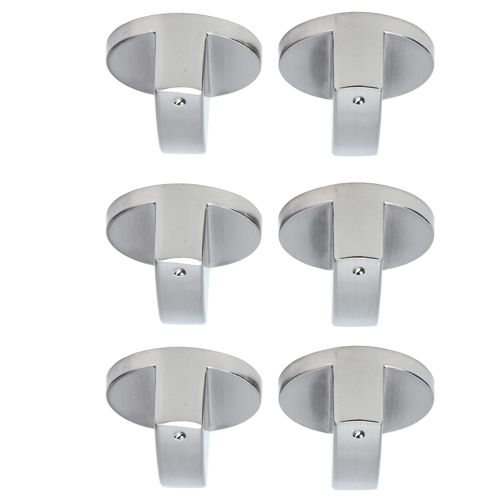 Rotate Knob Zinc Alloy Control Knob replacement for Kitchen Gas Stove Microwave Oven 6Pcs (0° switch)