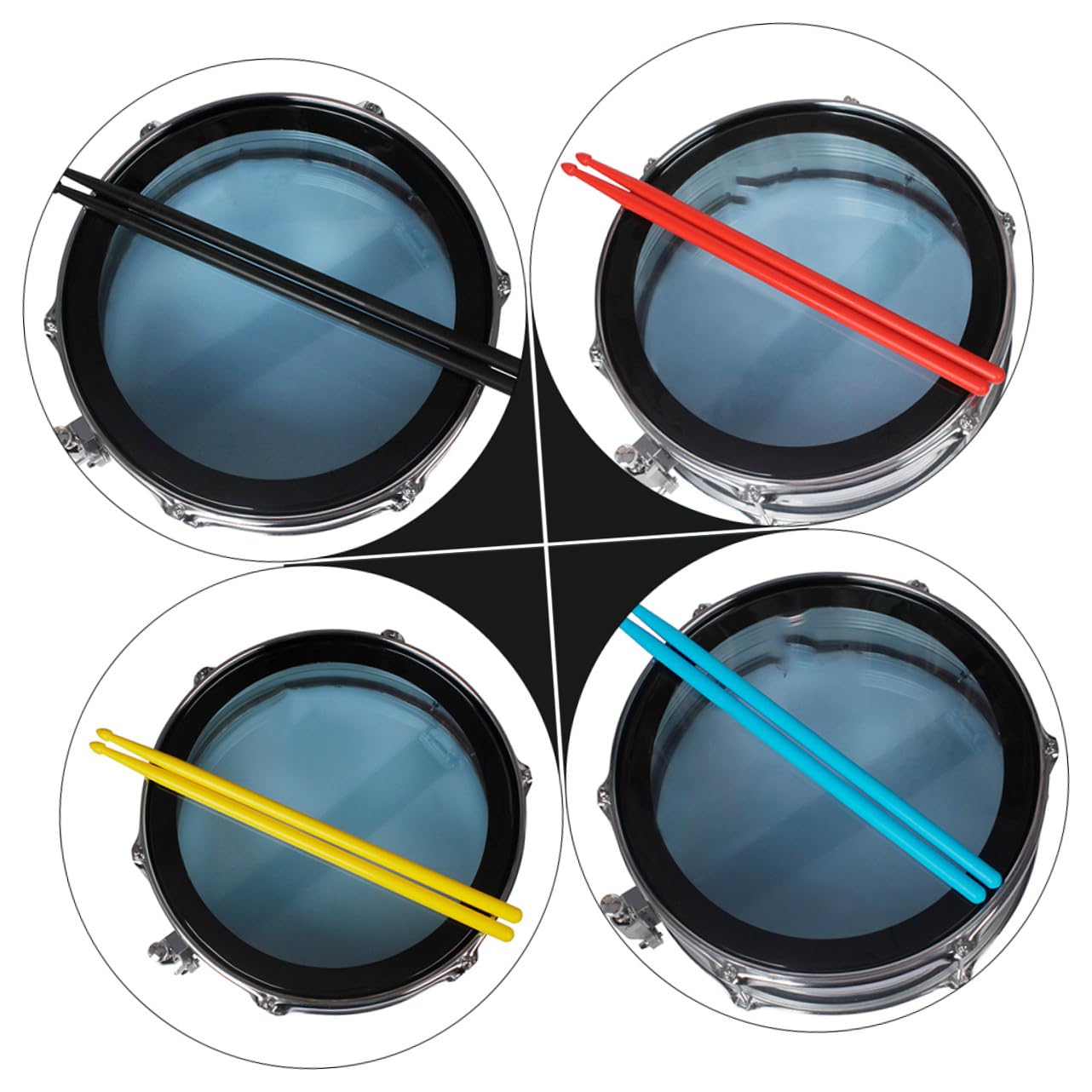 SUPVOX de Baguettes de Batterie pour Débutants et Garçon et Filles Couleur Aléatoire en Nylon Lot de 5 Paires Confortables et Élégantes Pratique Quotidienne Concerts