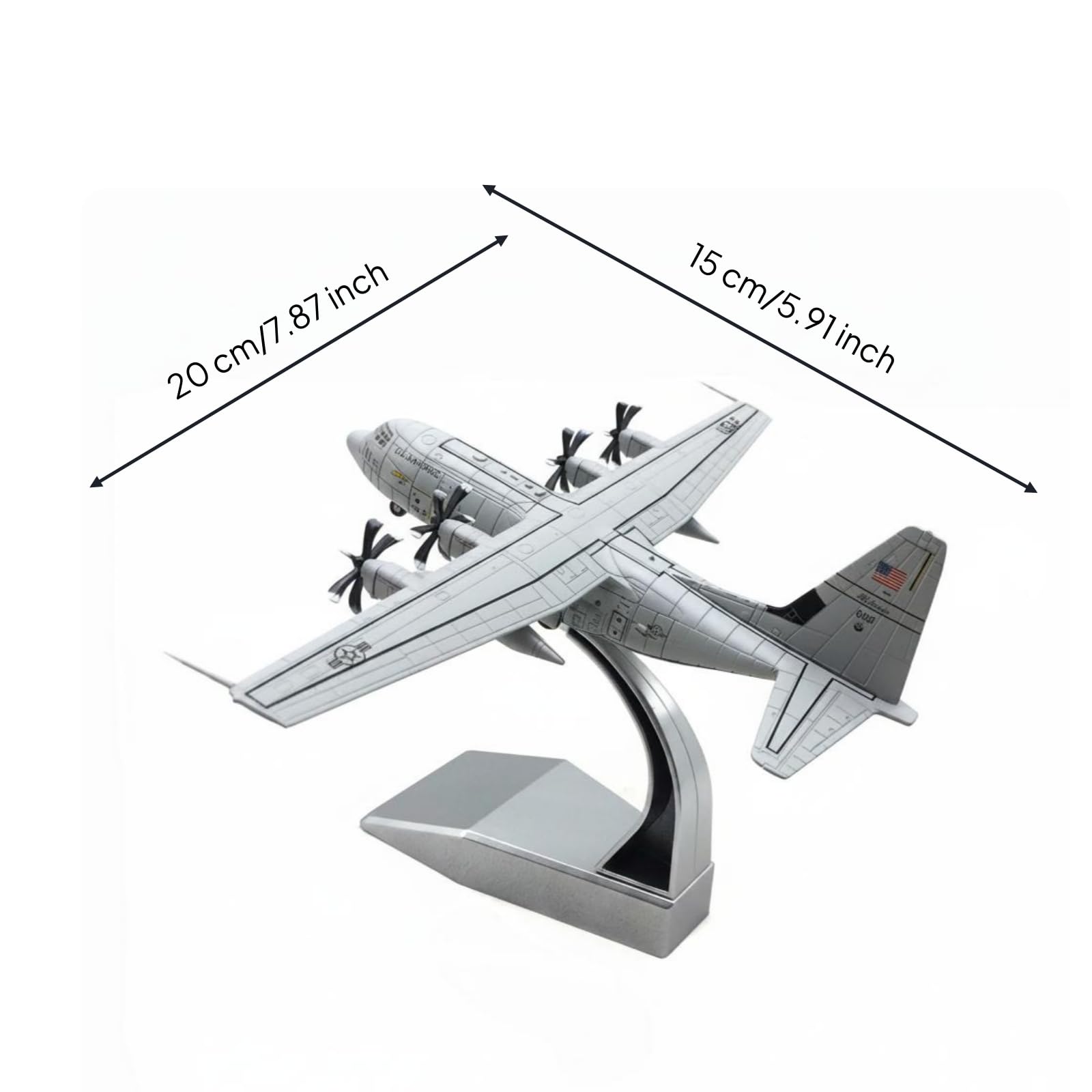 Qianly Modellino C-130J Super Aereo da Trasporto Tattico Statico modellino130J 1:200 Regalo Perfetto Modello Giant:200 per Appassionati di Aviazione