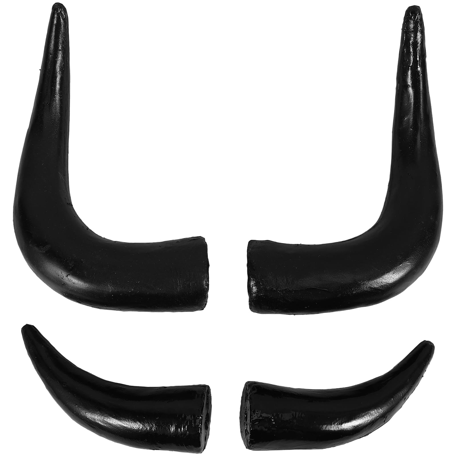 Cabilock 2 Pairs Gothic Ox Horn Devil Ox Horn Simulation Animal Sheep s Goat Costume for Halloween DIY Headband Costume Headpiece