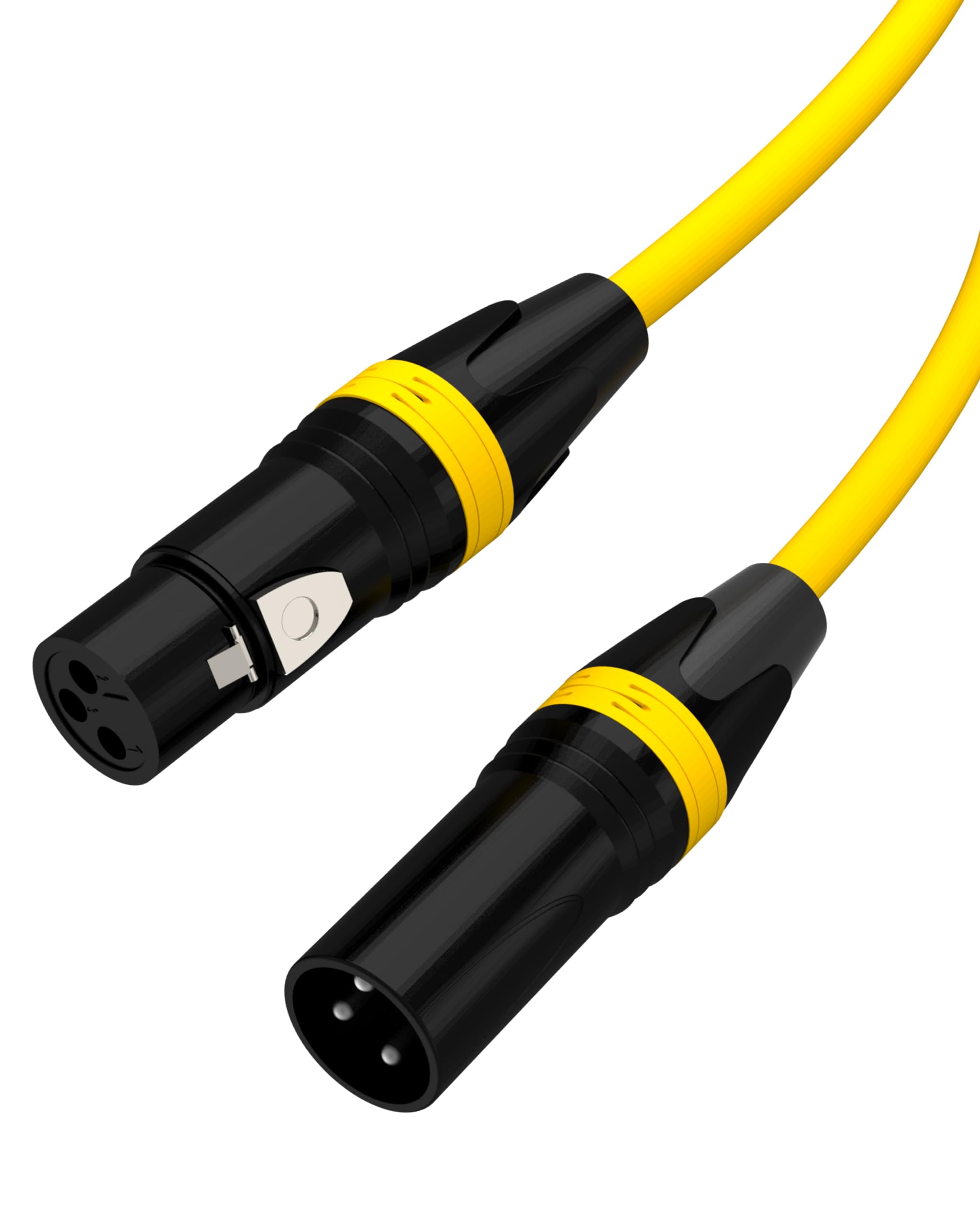 Premium Balanced 3 Pin XLR Male to Female Cable | 25 AWG Copper Core & Flexible Cord Design Compatible With Microphone, Speakers, Radio Station & More | 3 Meter