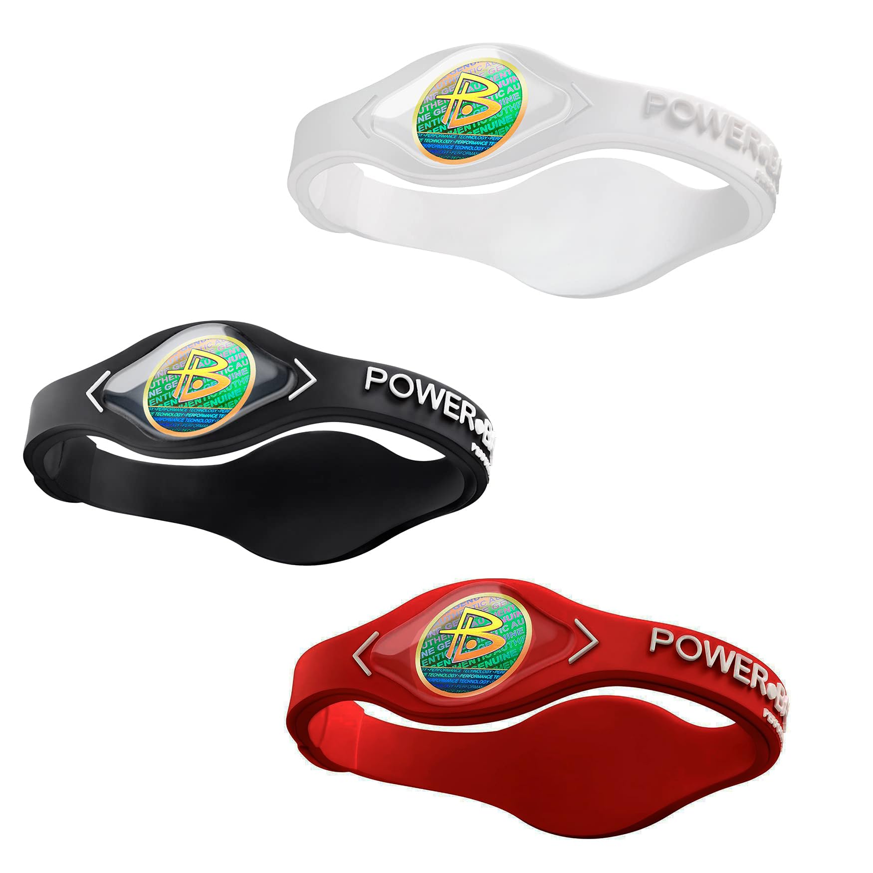Power Balance Original Authentic Performance Armband, Silikongummi Armband Armband Sport Armband Armband für Männer und Frauen, Power 3 Stück Armband, Sicherheit Wasserdicht Leicht und Langlebig