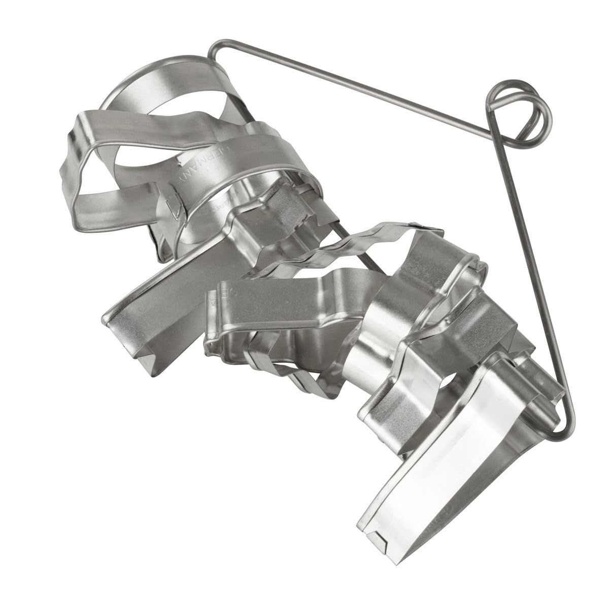 Zenker 7731 Set de 10 emporte-​pièces de Noël sur cintre, emporte-​pièces biscuits, emporte-​pièce, Acier inoxydable, Argent, 4 x 4 cm