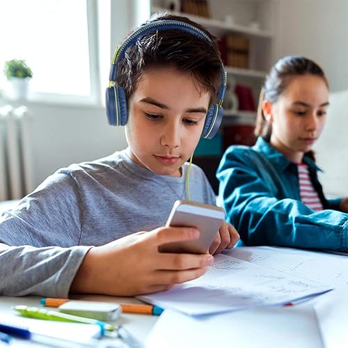 Miniatura 5 de POWMEE M1 - Auriculares con cable para niños, plegables, ajustables, estéreo, sin enredos, cable jack de 0.138 pulgadas para auriculares para niños,