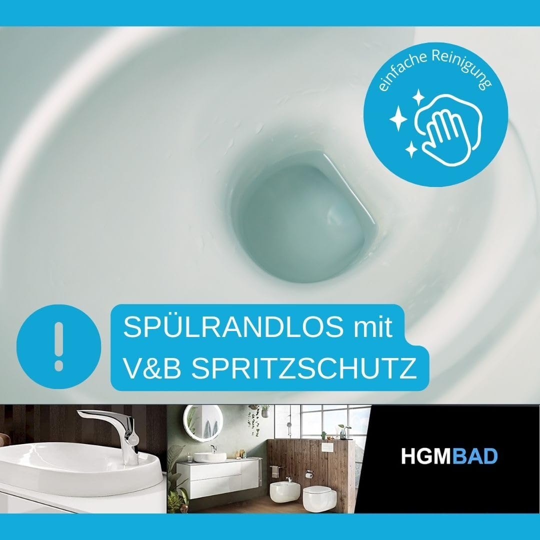 Duofix Spülkasten Drückerplatte schwarz matt Villeroy Boch Architectura WC spülrandlos Komplettset