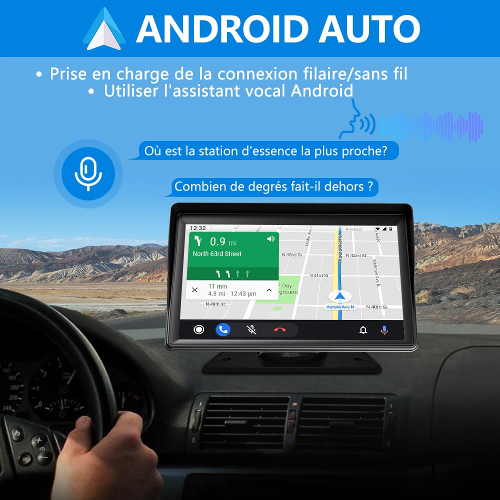 AWESAFE 4G Autoradio Android 13 pour Mercedes Benz Vito (2014-2020) 6Go 128Go 10'' écran Tactile Carplay GPS Bluetooth Android Auto - Auto