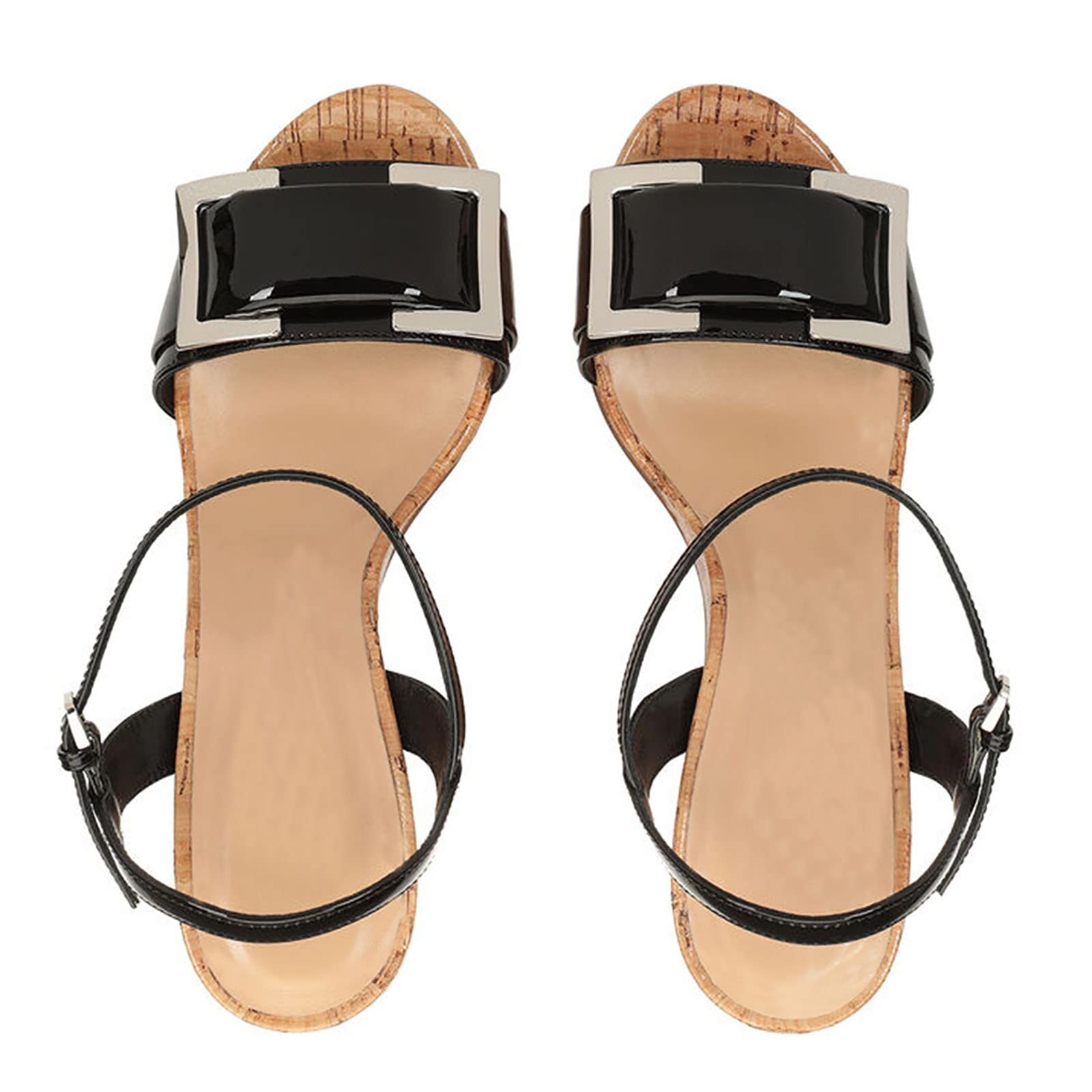 Damskie sandały z odkrytymi palcami, letnie espadryle, pasek na kostkę, eleganckie sandały na platformie, słomkowe buty dla kobiet, koturny