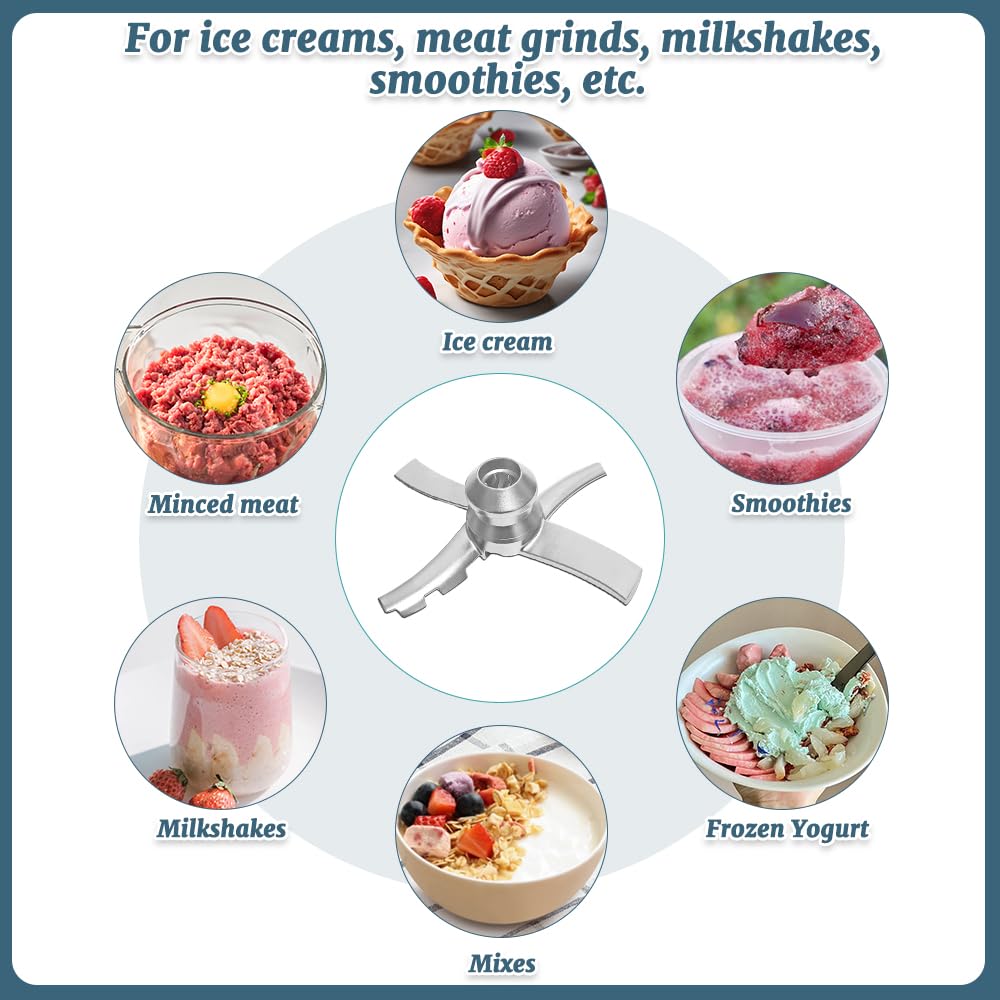 Accessoires de lame de machine à glace pour Ninja Creami NC300 Series, lames de rechange pour machine à glace WDKXCN pour crémier ninja NC301 NC299 CN301CO NC299AM