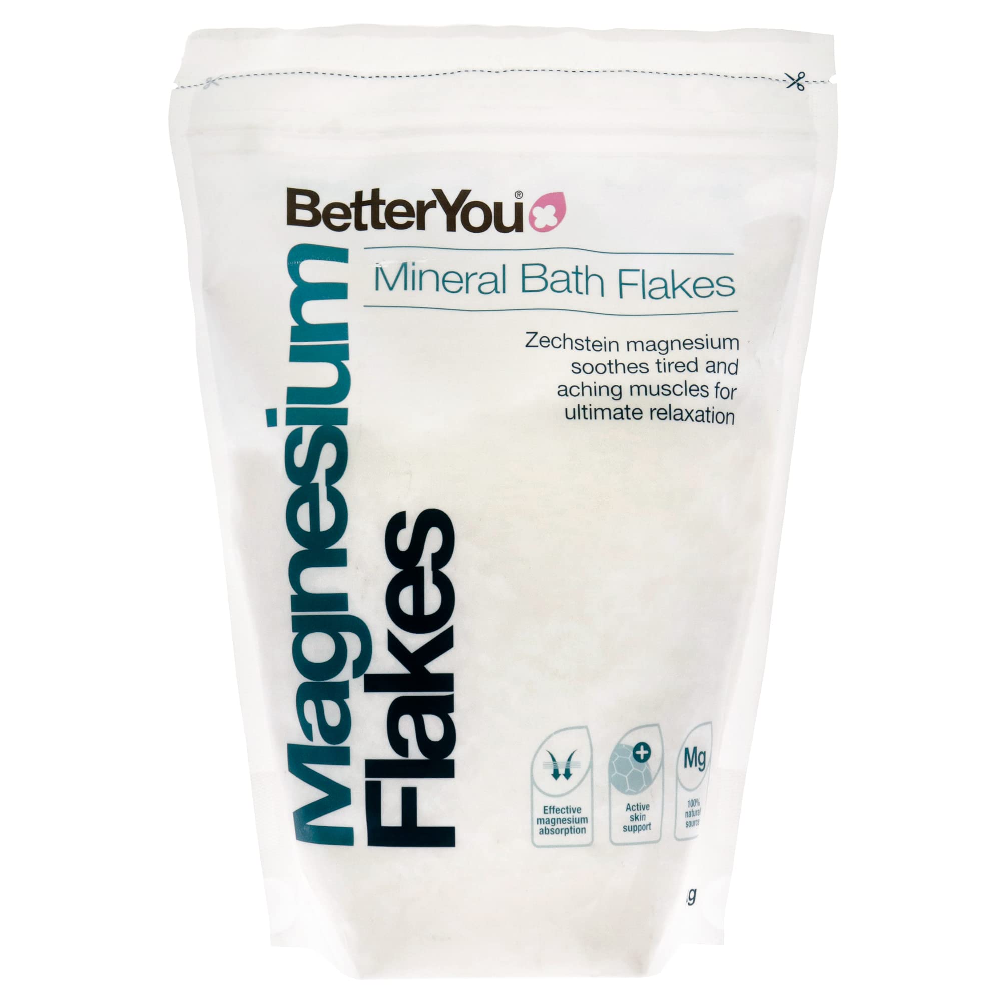 BetterYou Magnesium Flakes Magnesiumbadeflocken Magnesiumbadesalz 1000g