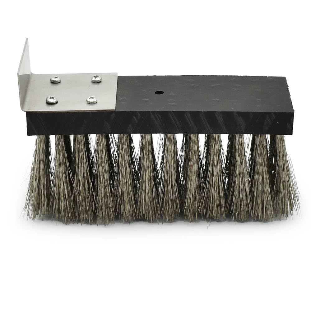 Ricambio spazzolone con setole in acciaio di Zio Pepe, dimensioni 16x6 cm.