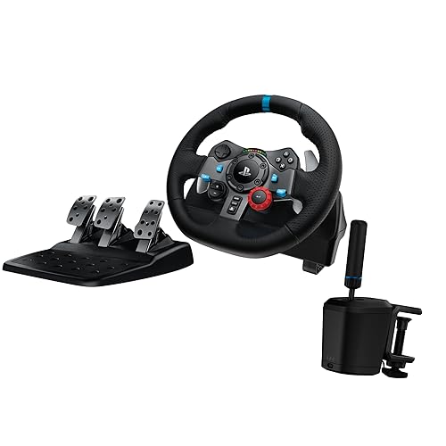 Logitech G29 Driving Force Racing Wheel + RS Shifter & Handbrake Bundle - PS5/PS4/PC - Wheel Kit + PC Shifter/Handbrake Bundle
